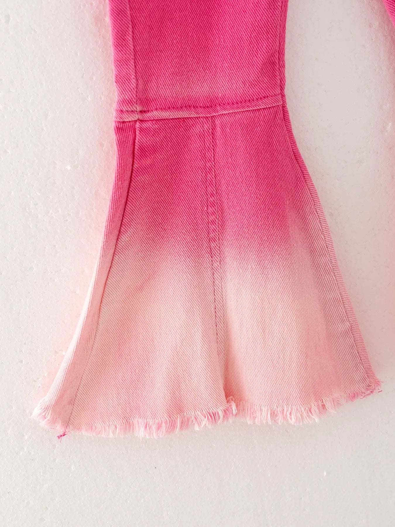 Pink Gradient Denim Flared Pants Rylee Faith Designs