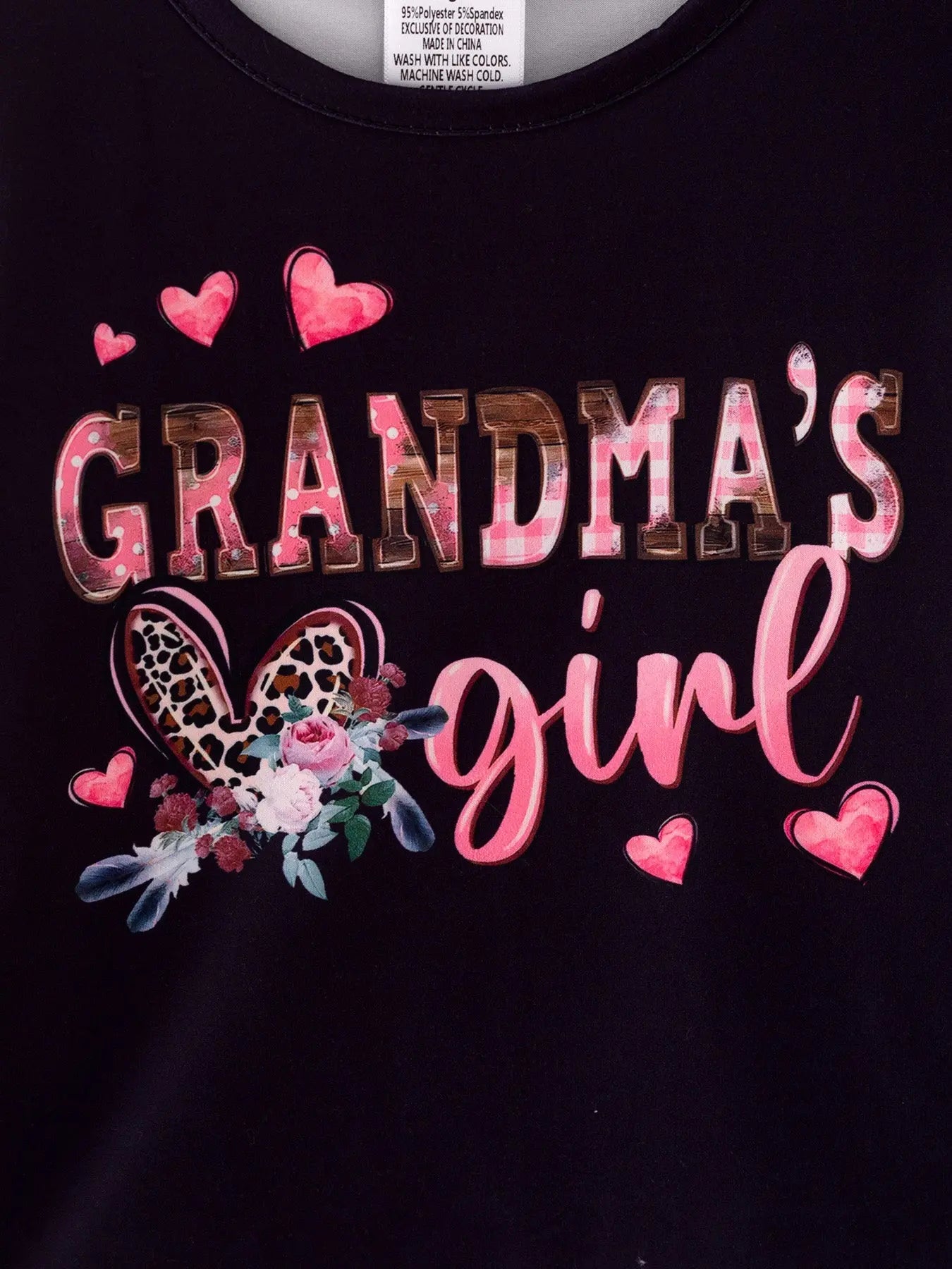 Soft Cotton Girls Outfit with Charming Grandma Print for Everyday Wear Rylee Faith Designs