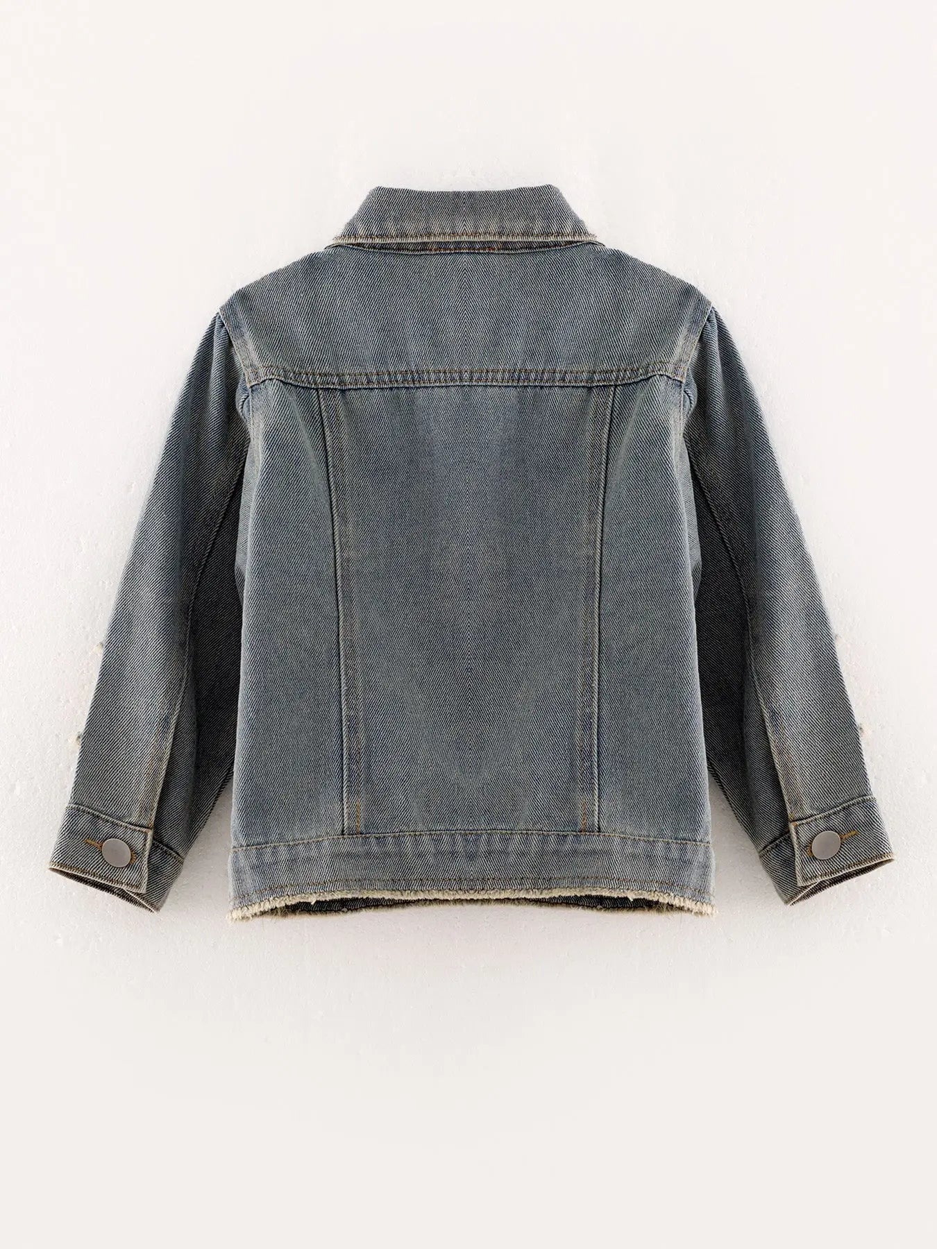 Girls Sequins Denim Jacket Stylish Versatile Top Coat Rylee Faith Designs