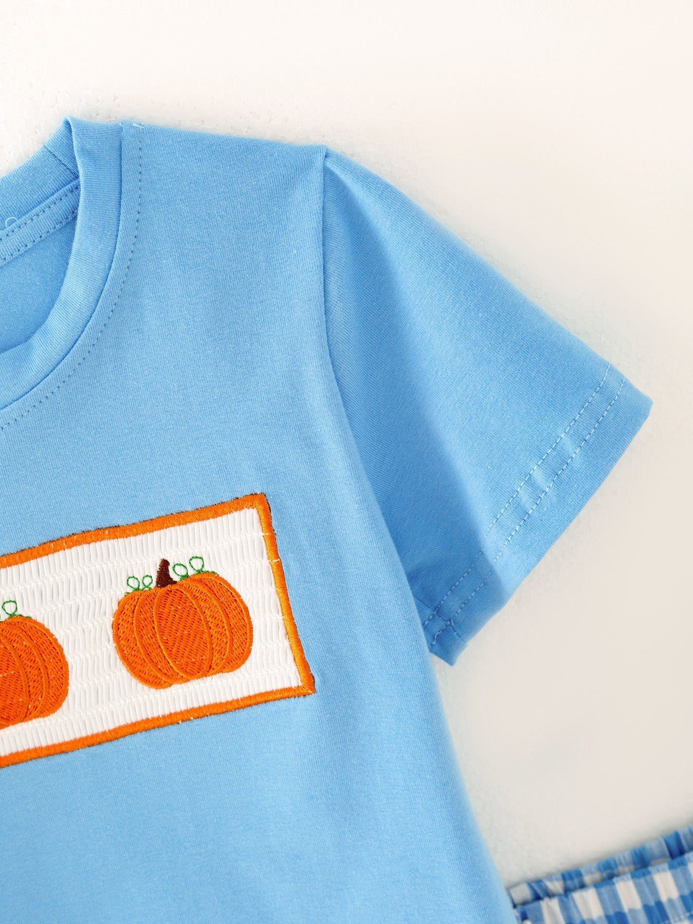 Boys Halloween Smocking Embroidered Cotton Plaid Set Rylee Faith Designs Everetts Place: Online Boutique