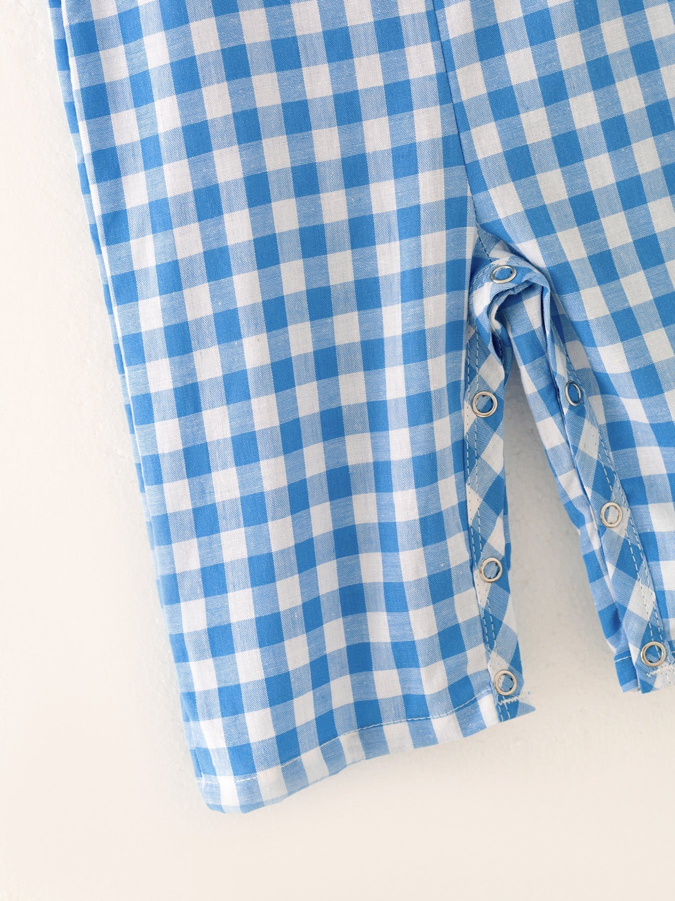 Halloween Blue Boys Smocking Embroidered Plaid Romper Rylee Faith Designs Everetts Place: Online Boutique