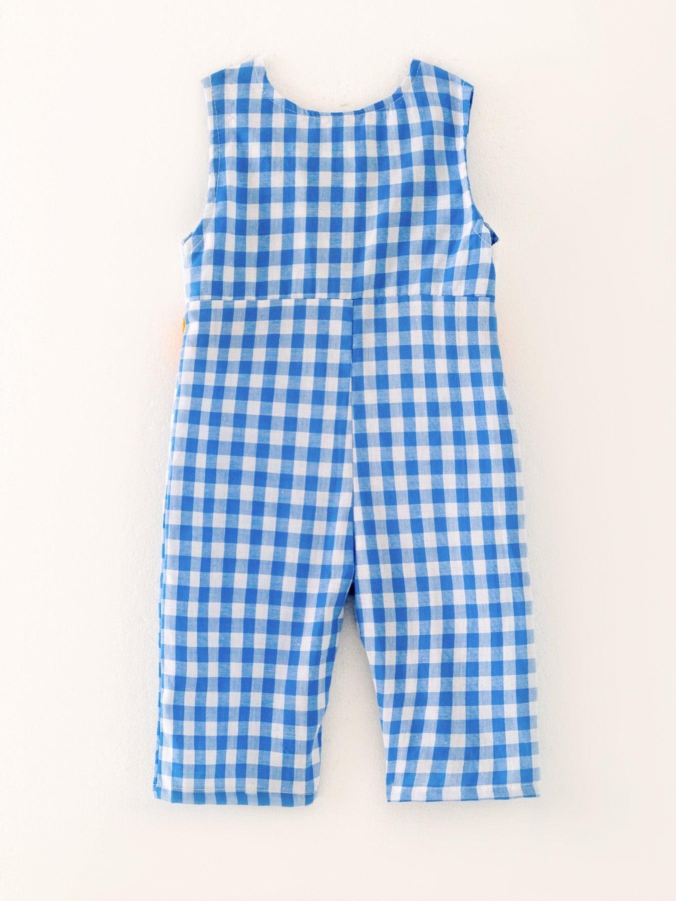 Halloween Blue Boys Smocking Embroidered Plaid Romper Rylee Faith Designs Everetts Place: Online Boutique