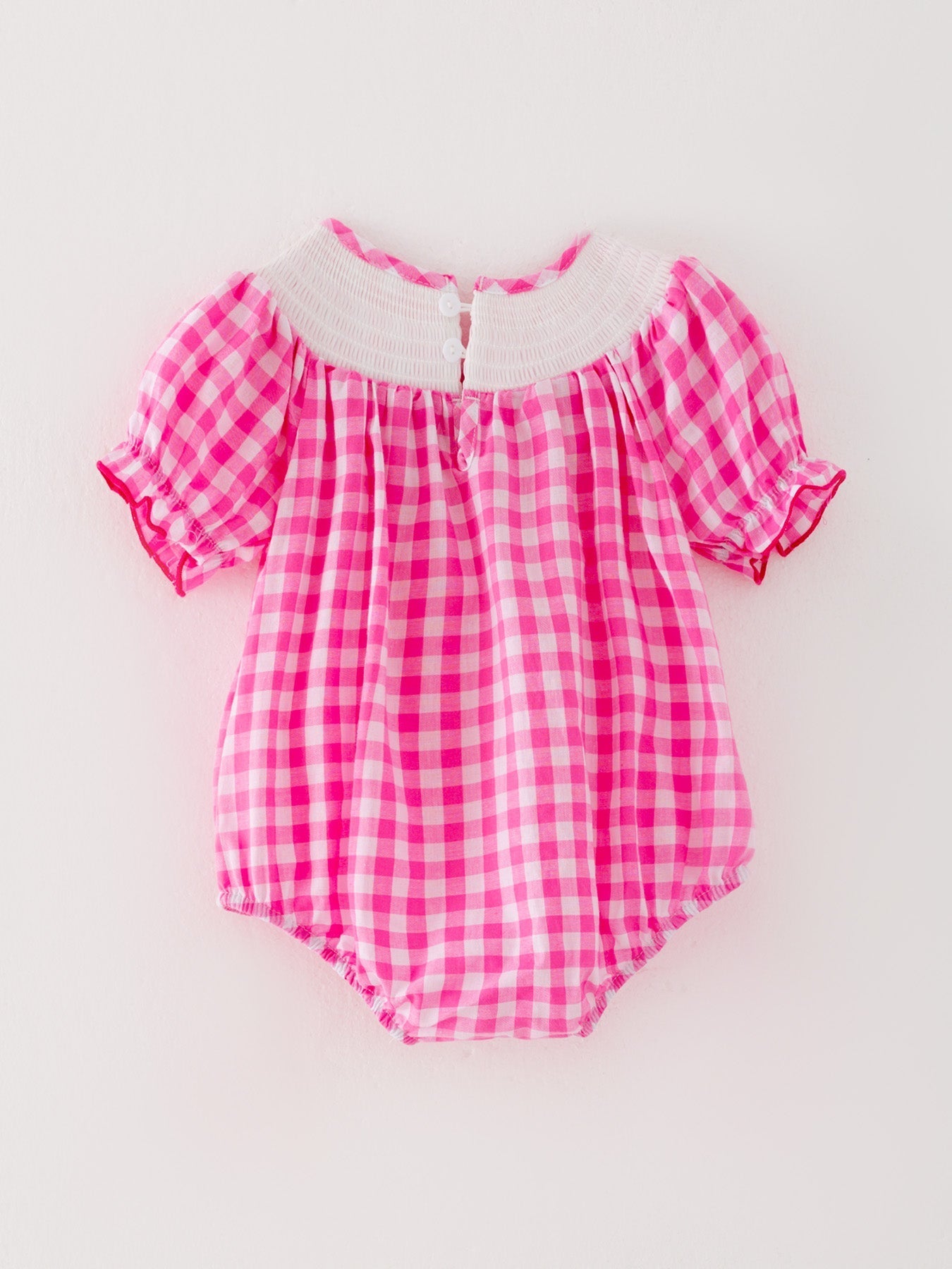 Halloween Pink Plaid Romper For Baby Girls Smocked Rylee Faith Designs Everetts Place: Online Boutique