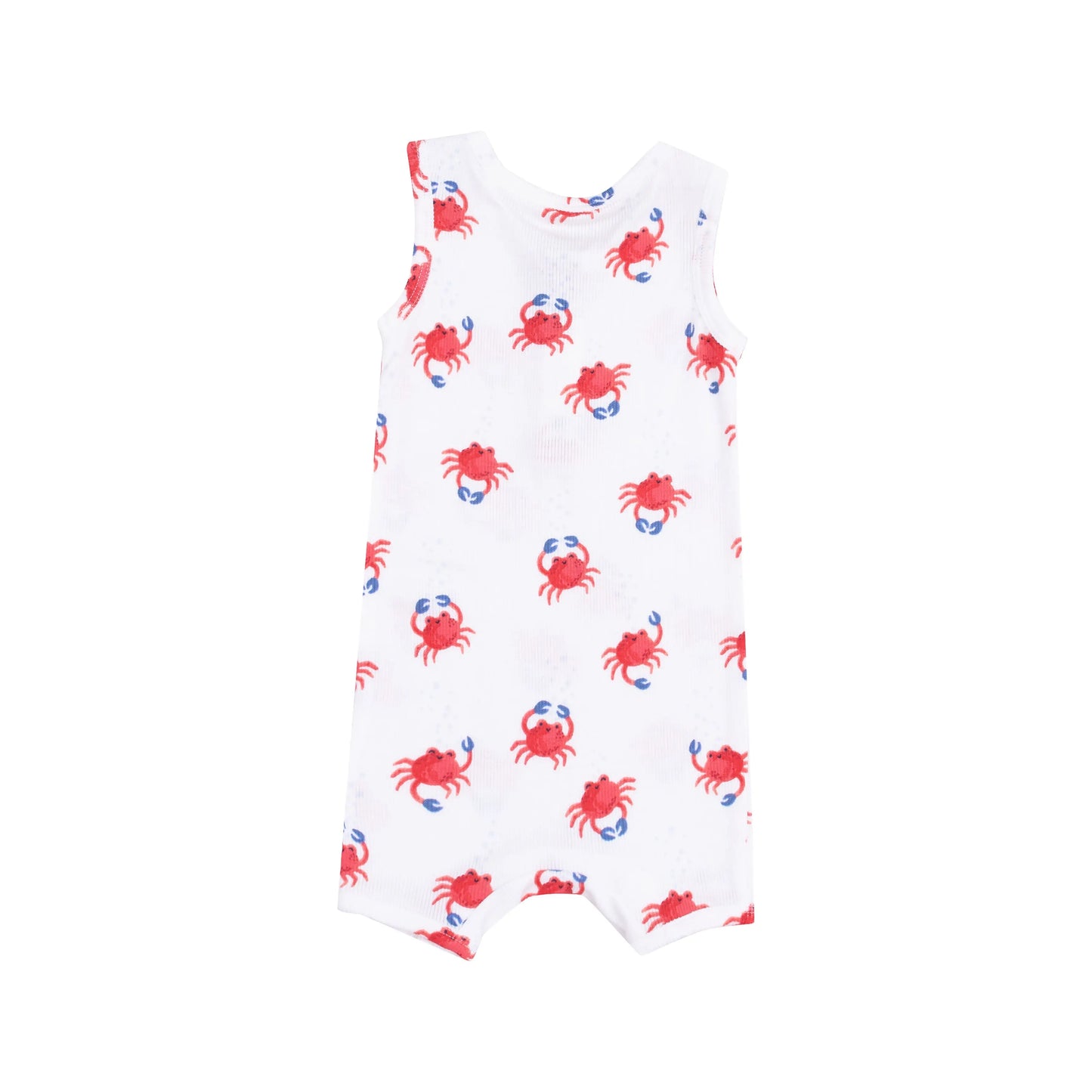 Sleeveless Shortie Romper Crabby Cuties for Baby Girls.