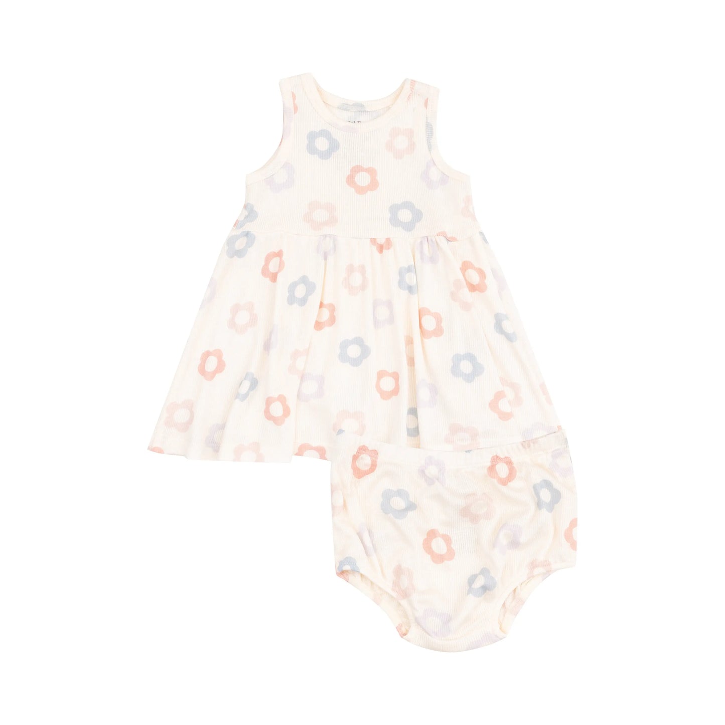 Tank Dress and Bloomer Set for Toddler Girls Daisy Pop 2T to 4T.