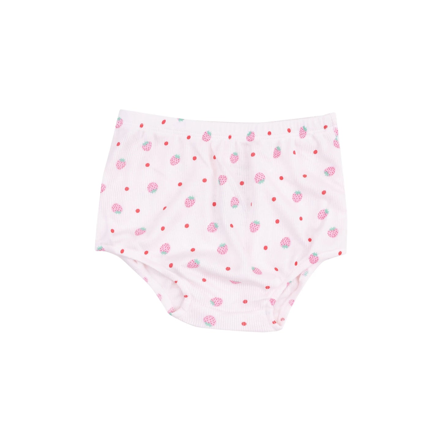 Tank Dress and Bloomer Set for Toddlers in Strawberry Swiss Dot.