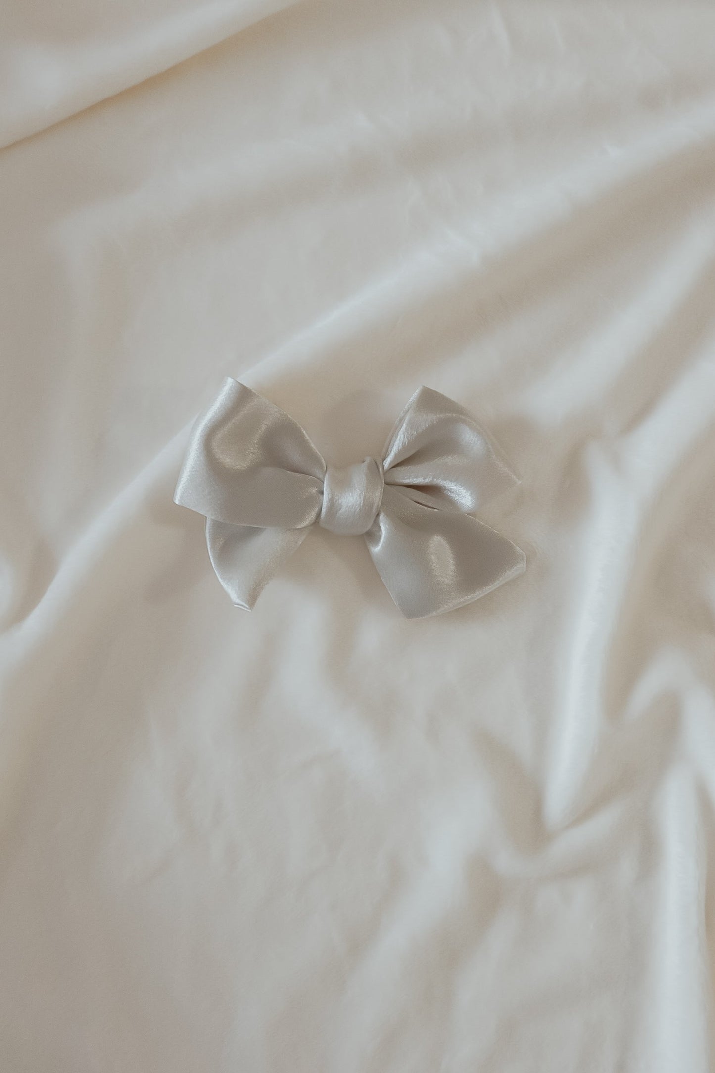Ivorie Bow Clips Ivory Satin Hair Accessories For Girls Little Mae & Co Everetts Place: Online Boutique 11.99
