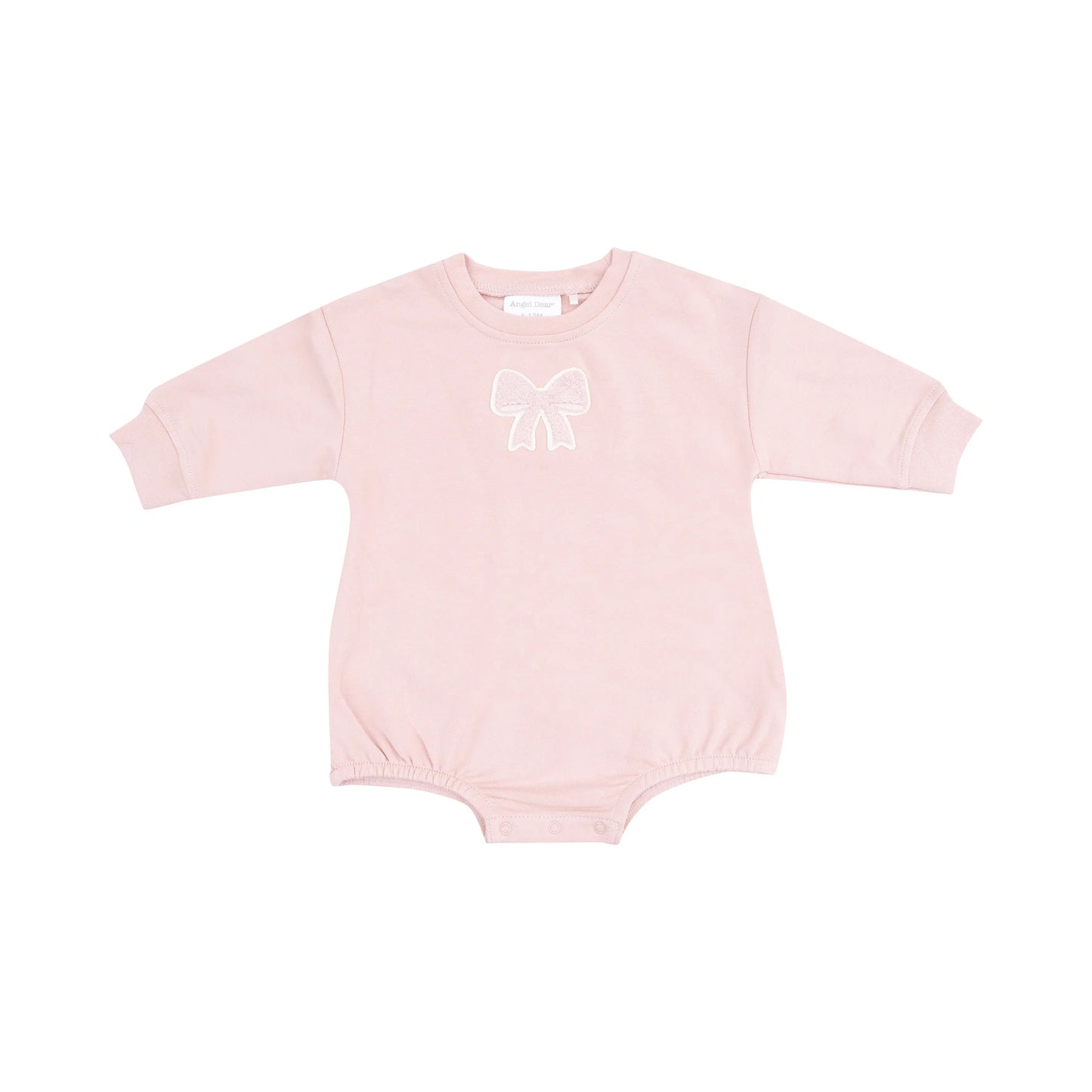 Sweatshirt Bubble with Chenille Bow Applique in French Terry.