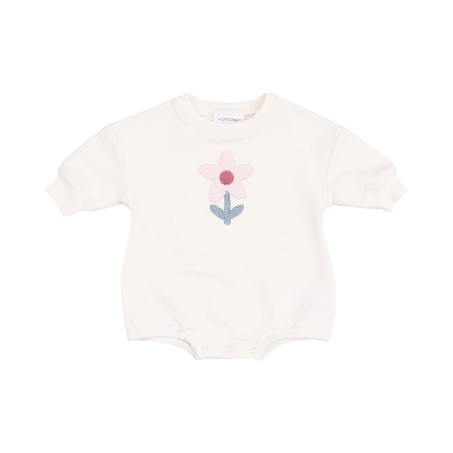 French Terry Sweatshirt Bubble With Danish Daisy Appliqué.