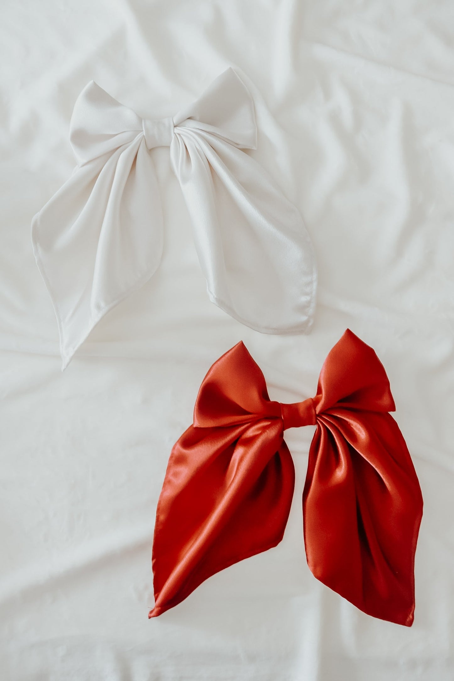 Ivorie Large Satin Bow Clip For Women Hair Accessory Little Mae & Co Everetts Place: Online Boutique