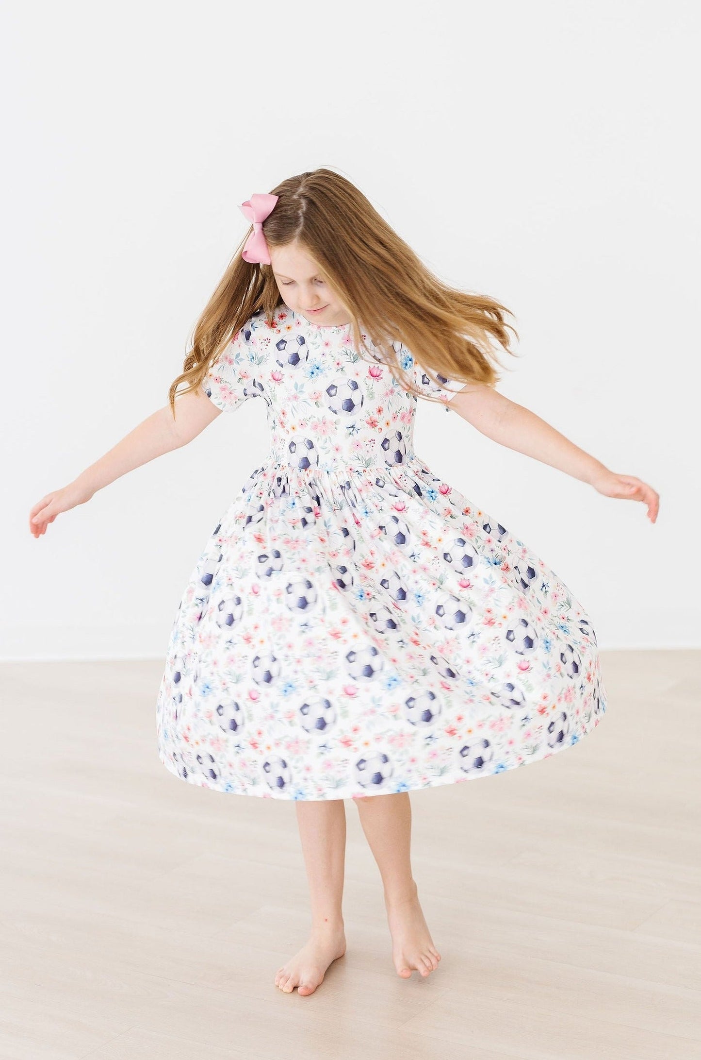 Mila & Rose ® Mila And Rose Soccer Short Sleeve Pocket Twirl Dress - Apparel & Accessories > Clothing > Dresses Twirl Pocket Dress S/S