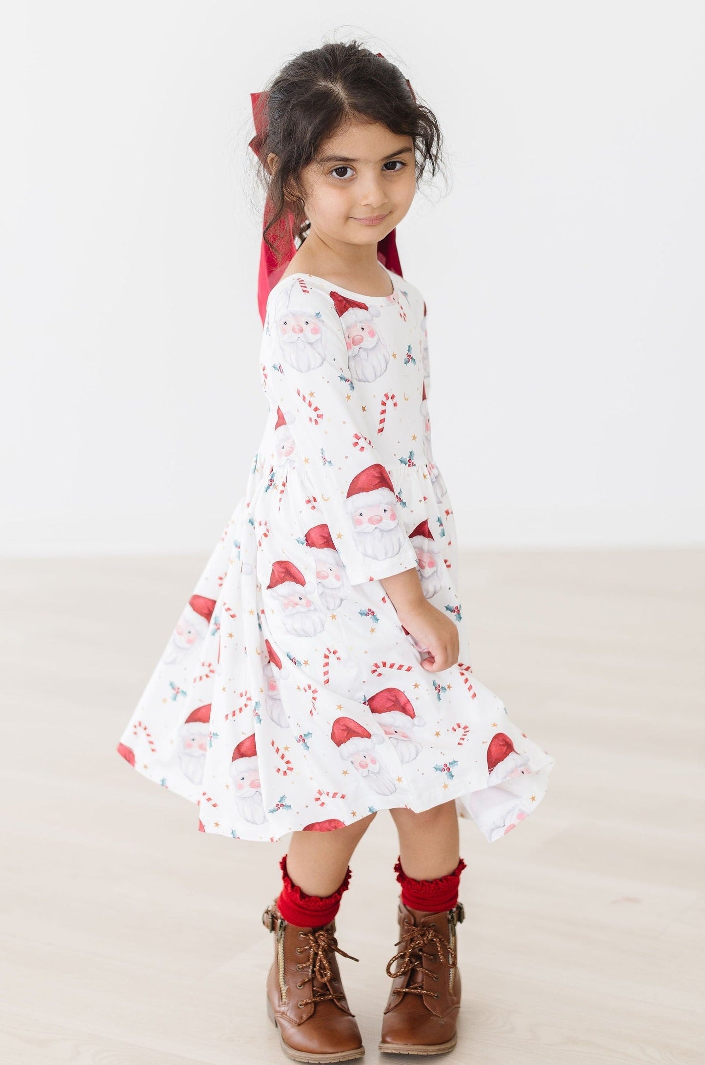 Mila & Rose ® Mistletoe Magic 3/4 Sleeve Pocket Twirl Holiday Dress - Apparel & Accessories > Clothing > Dresses Twirl Pocket Dress 3/4