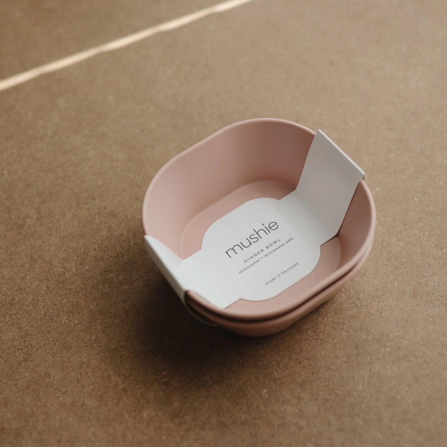 Square Dinnerware Bowls for Babies BPA Free Microwave and Dishwasher Safe Soft Colored Design Mushie