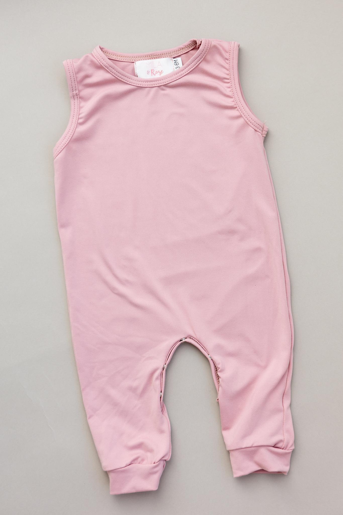 Mila & Rose ® Vintage Pink Tank One Piece Jogger For Kids Mila Rose - Apparel & Accessories > Clothing > Baby & Toddler Clothing > Baby One-Pieces Tank One Piece Unisex