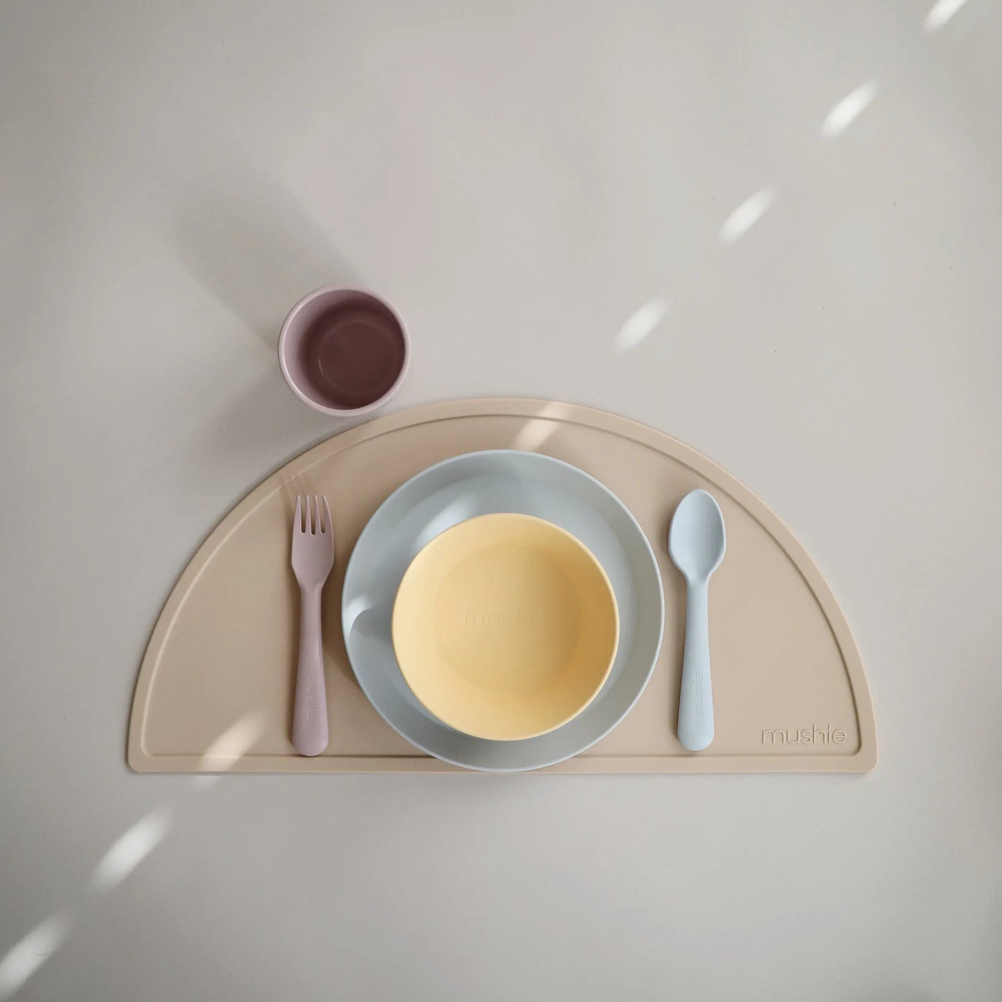 Round Dinnerware Bowl Set BPA Free Plastic Dishwasher Safe Microwave Safe Mushie