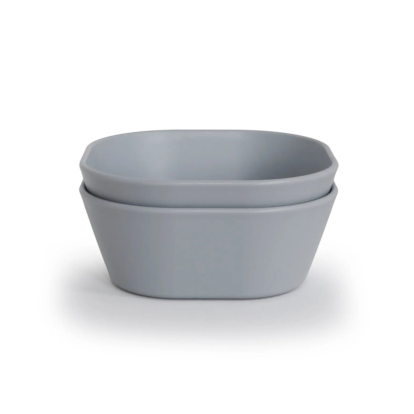 Square Dinnerware Bowls for Babies BPA Free Microwave and Dishwasher Safe Soft Colored Design Mushie