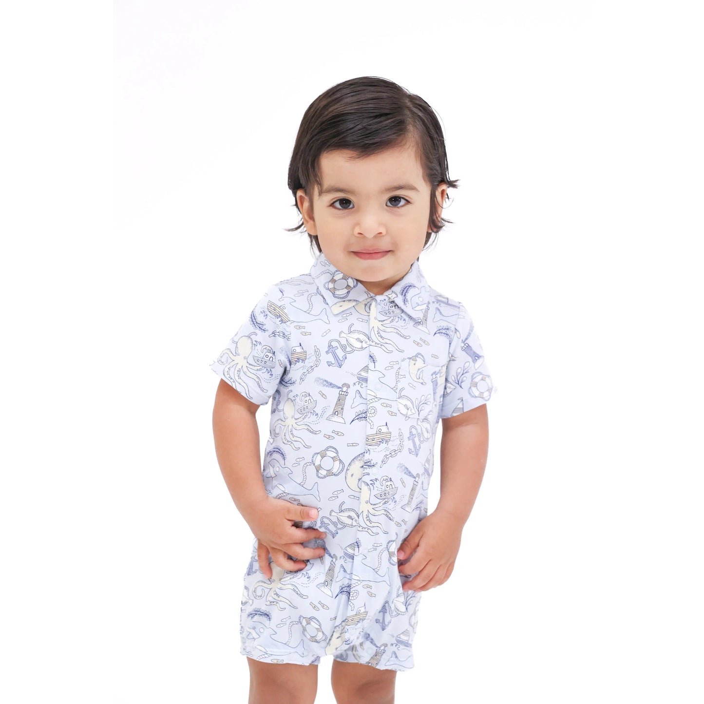 Button Down Polo Shortie Nautical Notebook.