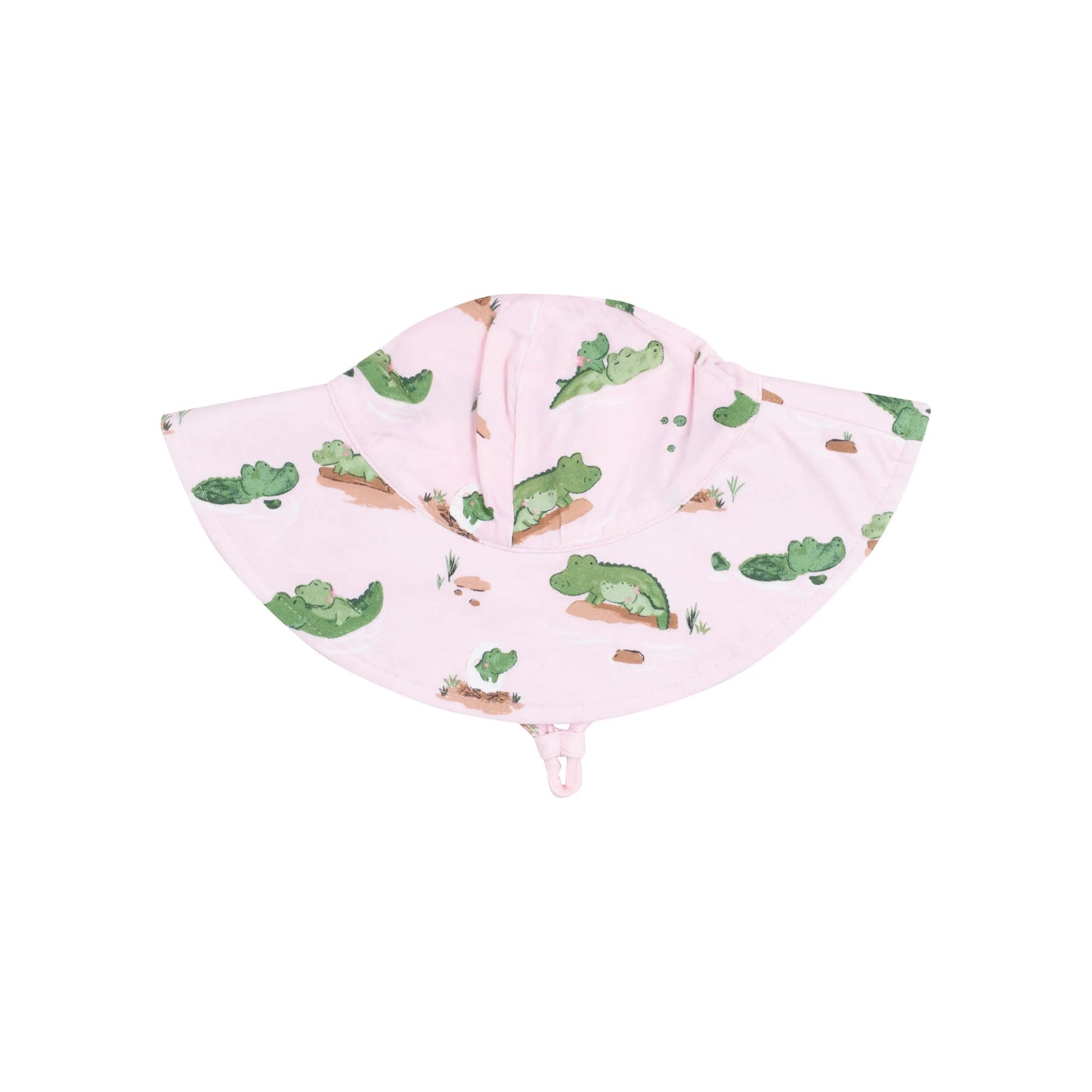 Wide Brim Sunhat for Kids in Alligator Pink.