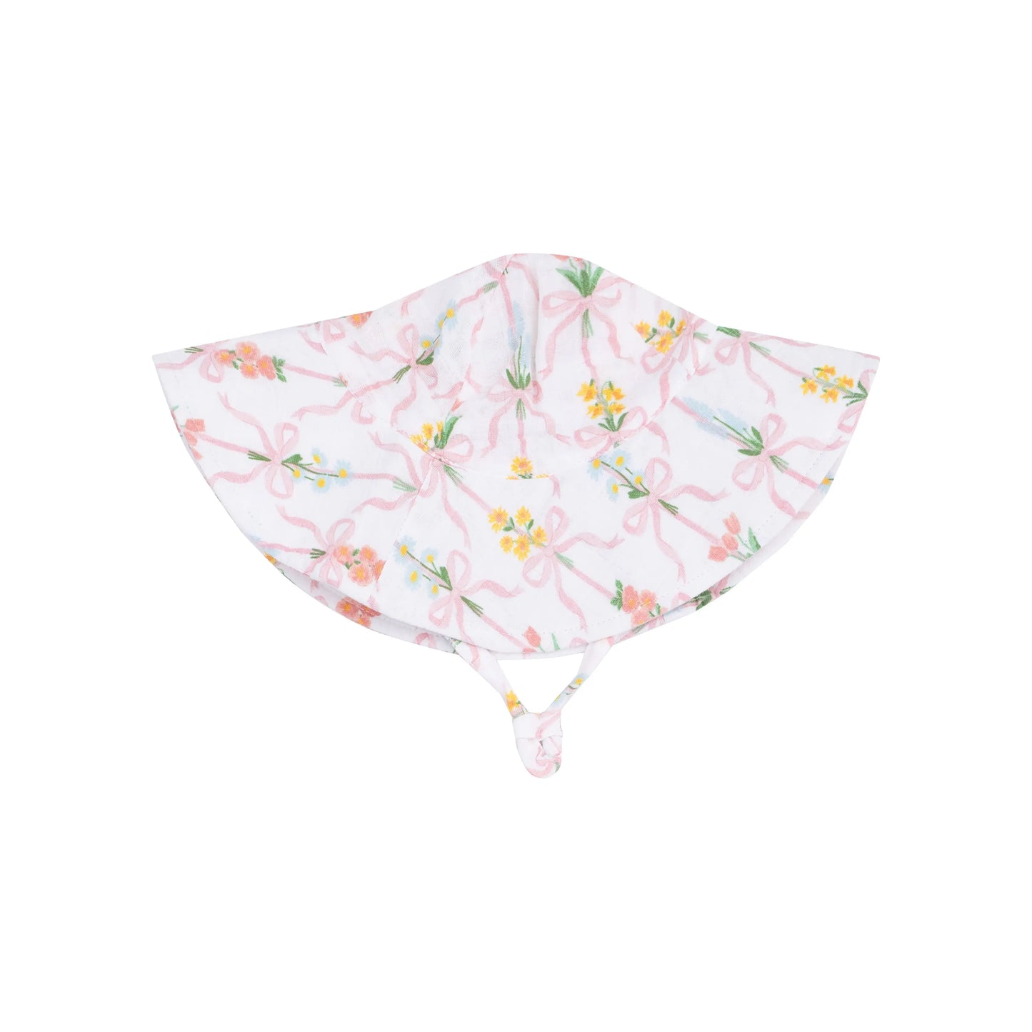 Wide Brim Sunhat With Ribbon Bouquets For Kids.