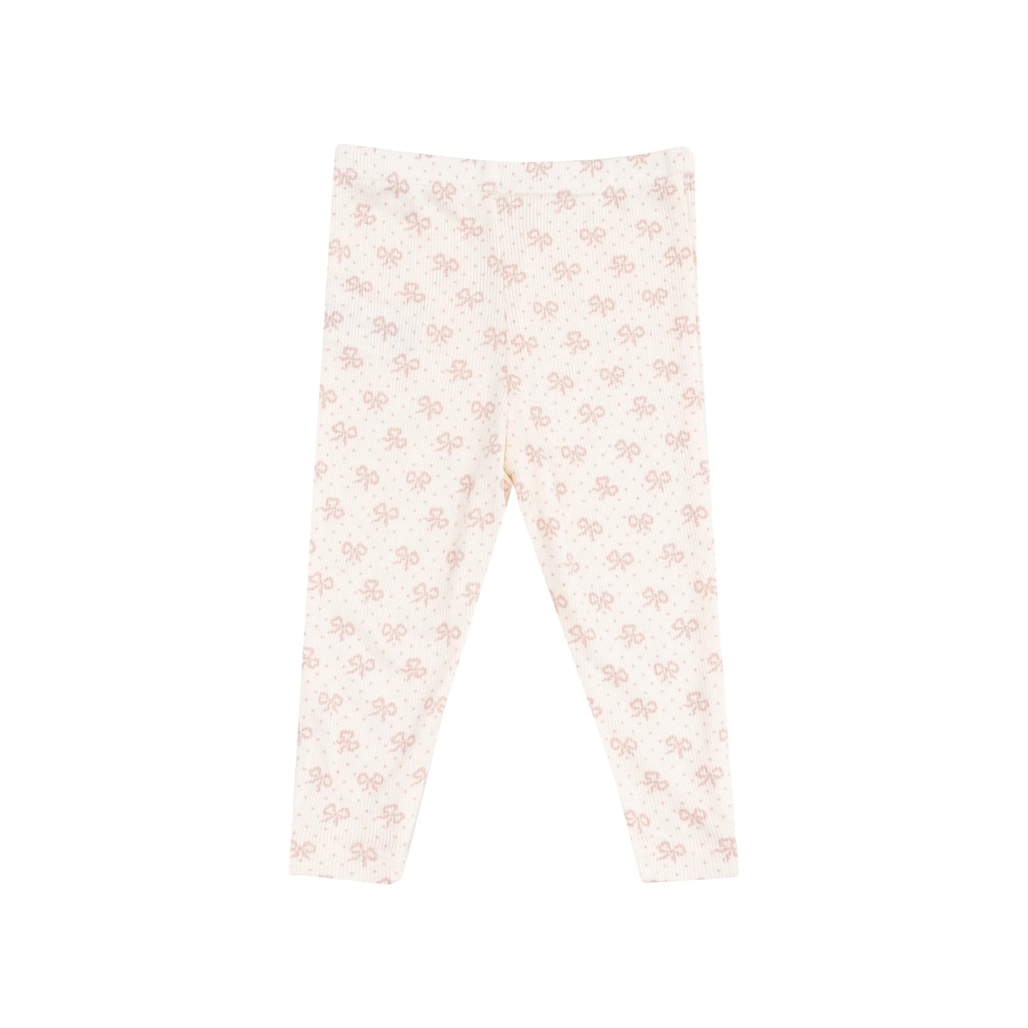 Oversize Sweatshirt and Leggings Set with Bow Applique in French Terry Angel Dear