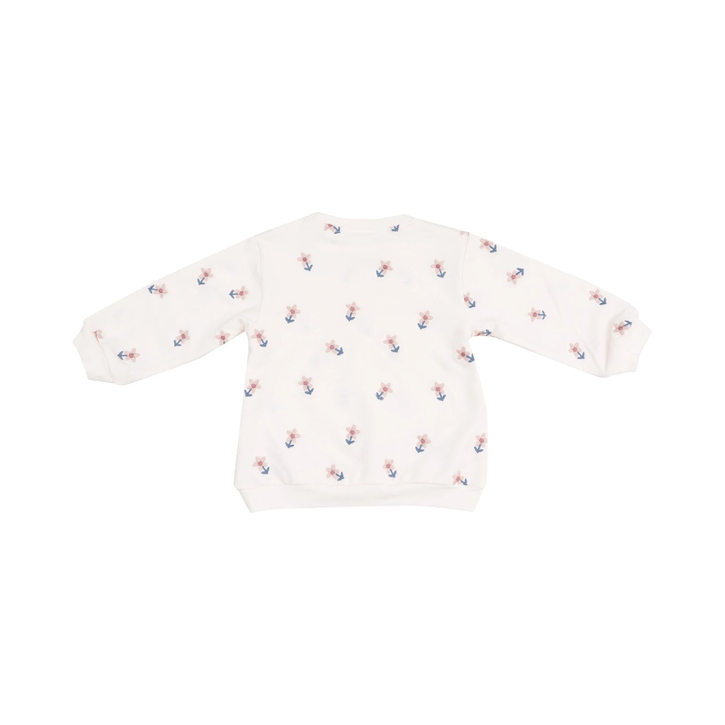 French Terry Oversized Sweatshirt and Leggings Set with Embroidered Danish Daisies Angel Dear