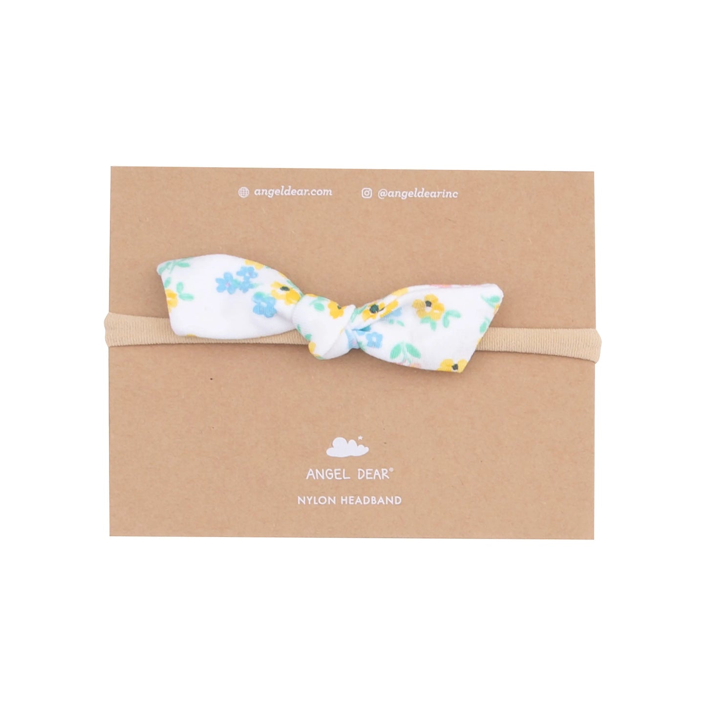 Bow With Nylon Headband For Babies By Caroline's Calico.