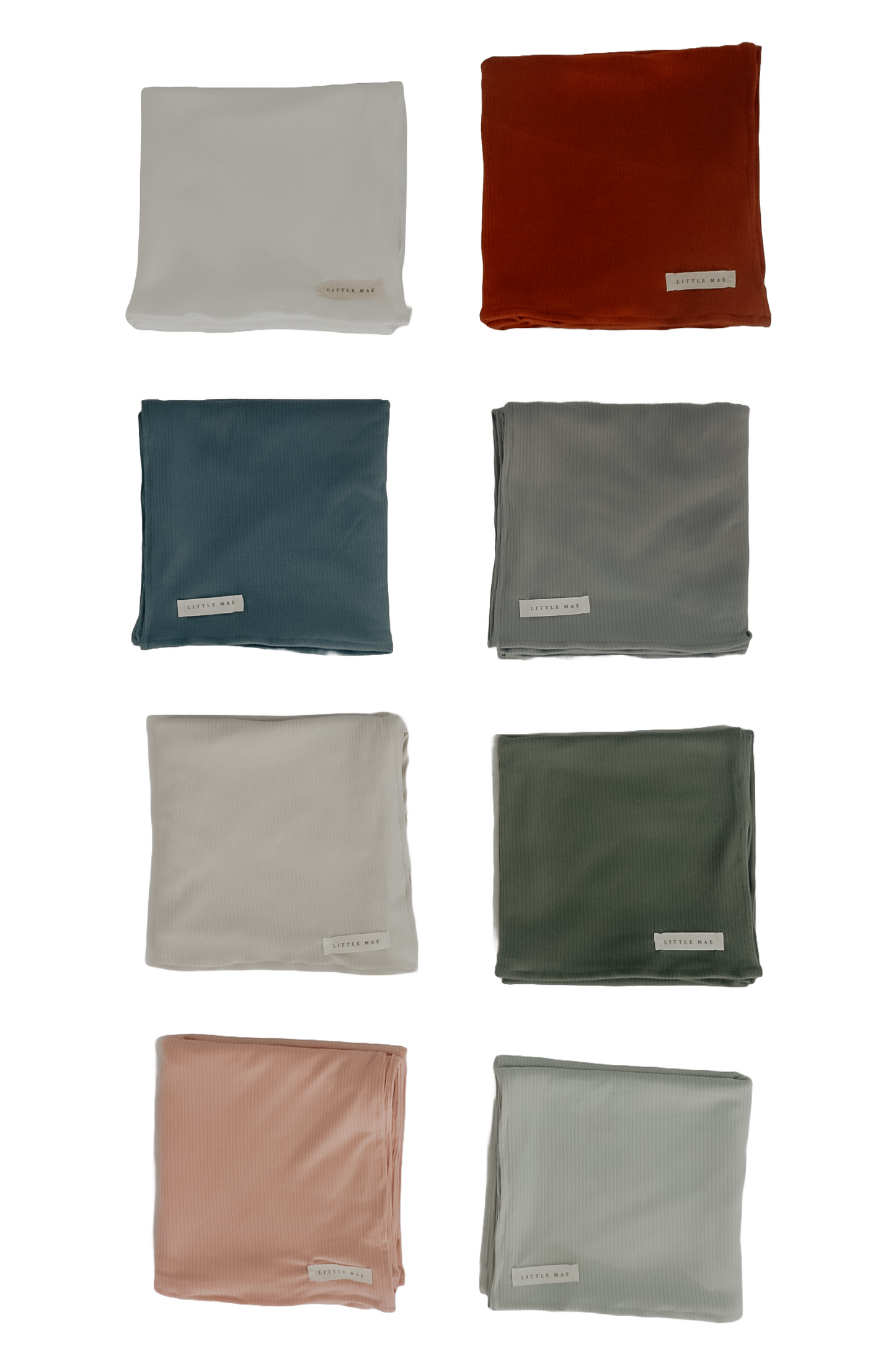 Seafoam Ribbed Stretch Swaddle Newborn by Little Mae and Co Little Mae & Co Everetts Place: Online Boutique