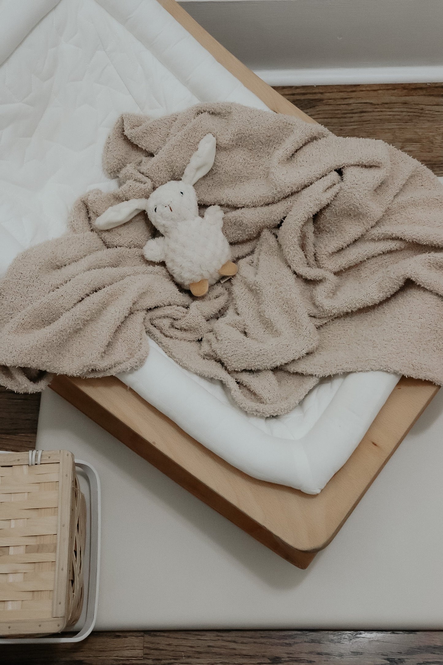 Mocha Plush Baby Blanket Soft Waffle Knit Cozy Warmth Little Mae & Co Everetts Place: Online Boutique 29.99