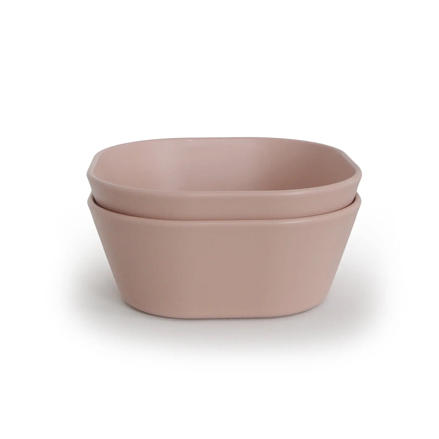 Square Dinnerware Bowls for Babies BPA Free Microwave and Dishwasher Safe Soft Colored Design Mushie
