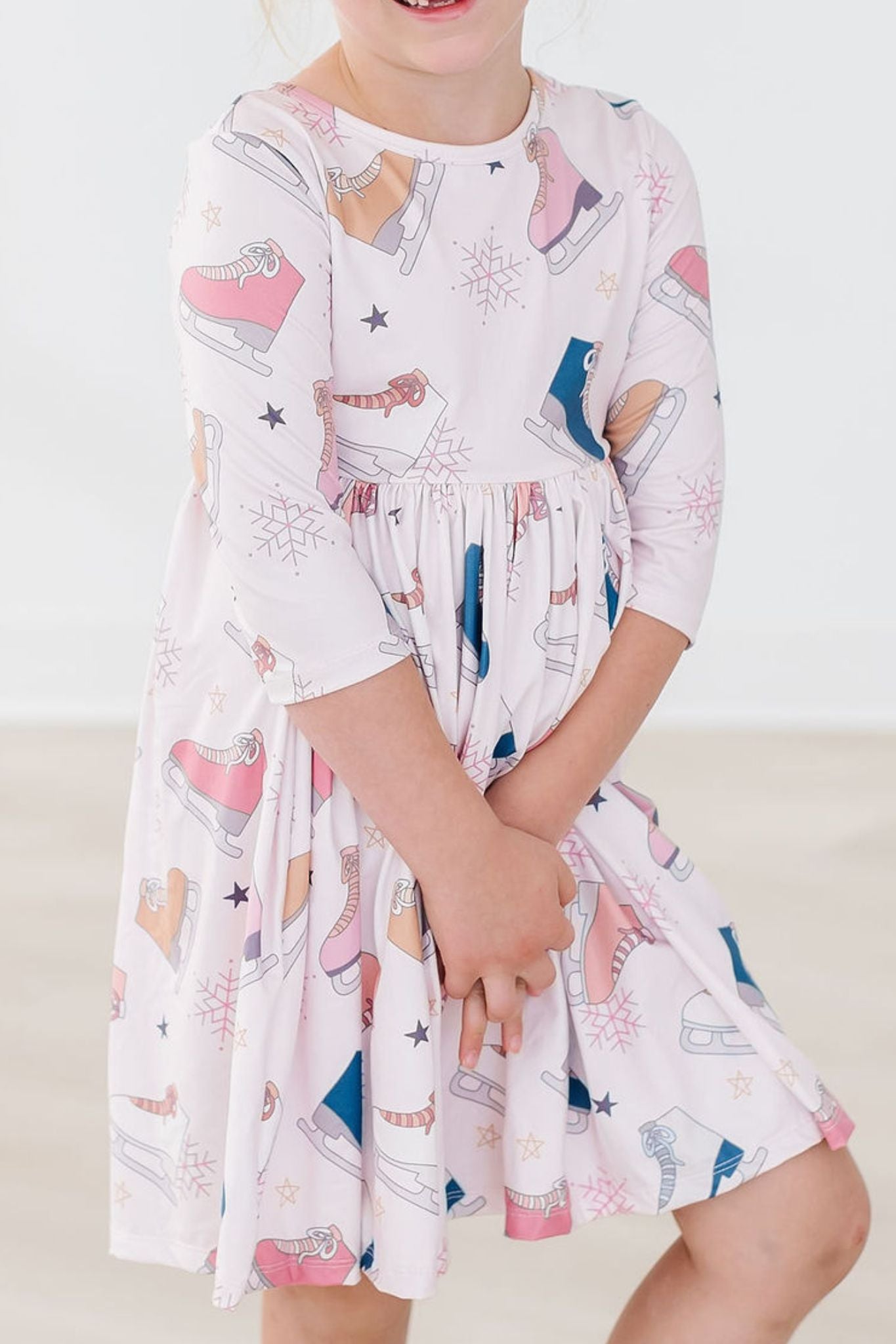 Mila & Rose ® Figure Skater Twirl Dress With Three Quarter Sleeves - Apparel & Accessories > Clothing > Dresses Twirl Dress 3/4