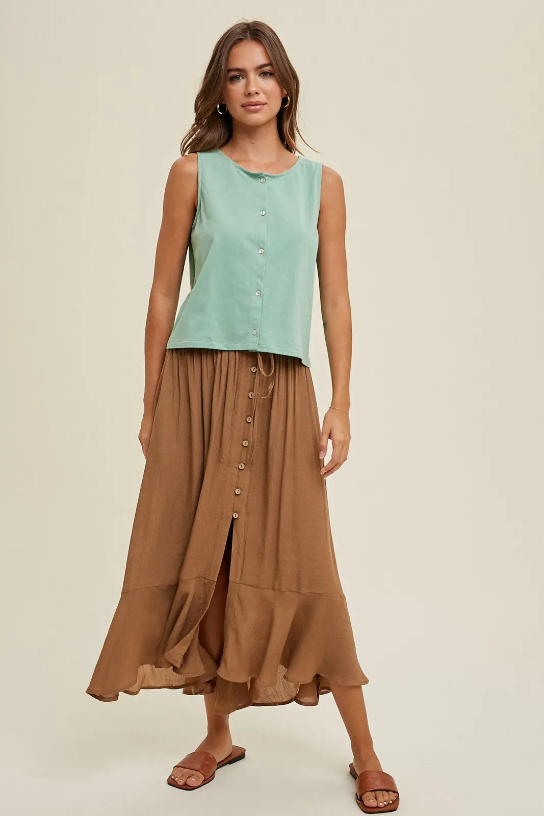 PinkBlush PinkBlush Midi Skirt with Drawstring for Stylish Women - Apparel & Accessories > Clothing > Dresses
