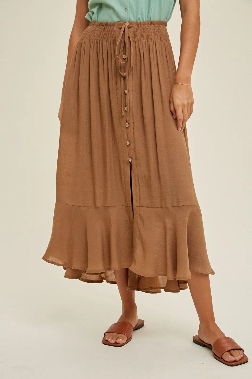 PinkBlush PinkBlush Midi Skirt with Drawstring for Stylish Women - Apparel & Accessories > Clothing > Dresses