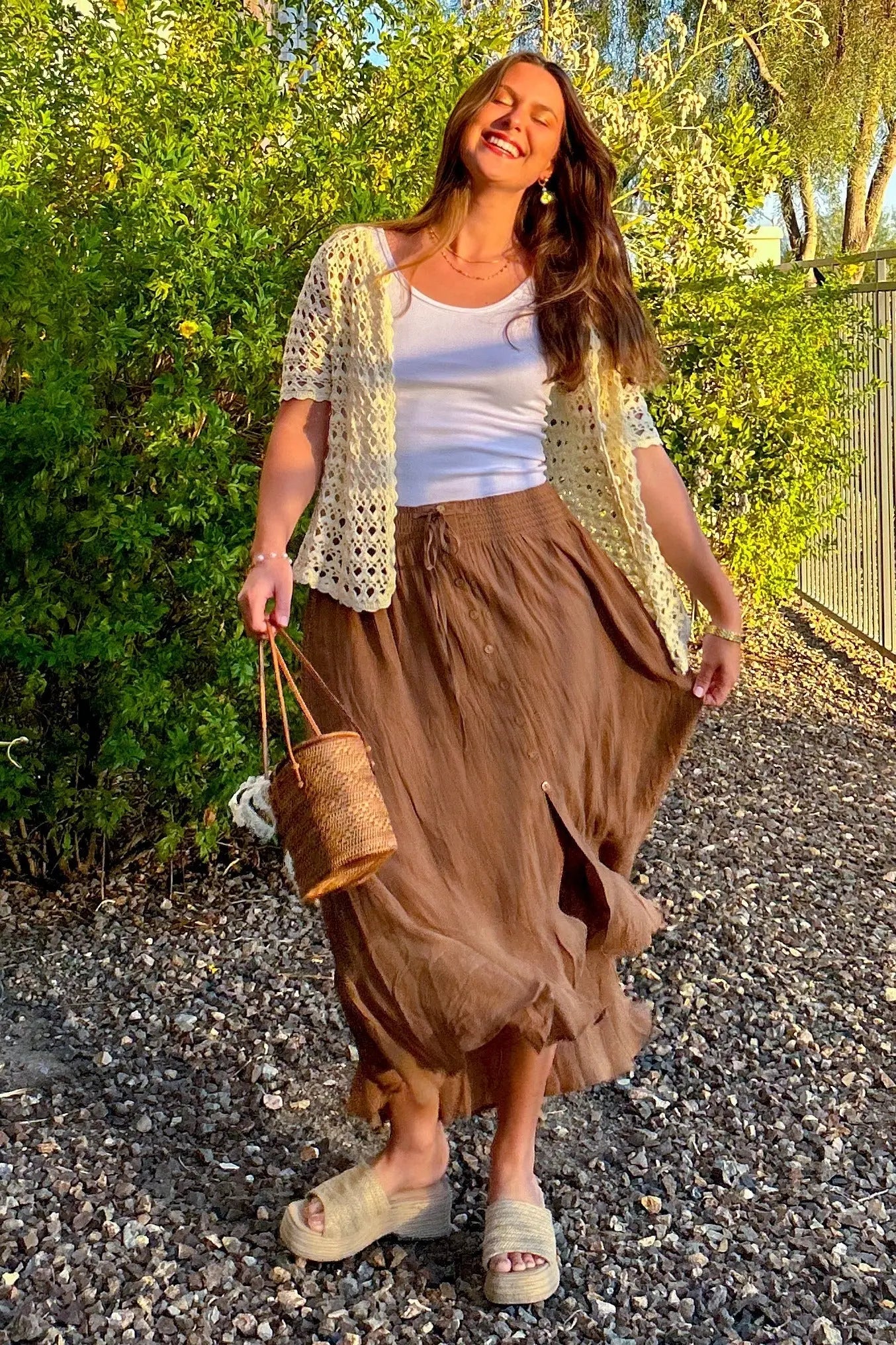 PinkBlush PinkBlush Midi Skirt with Drawstring for Stylish Women - Apparel & Accessories > Clothing > Dresses