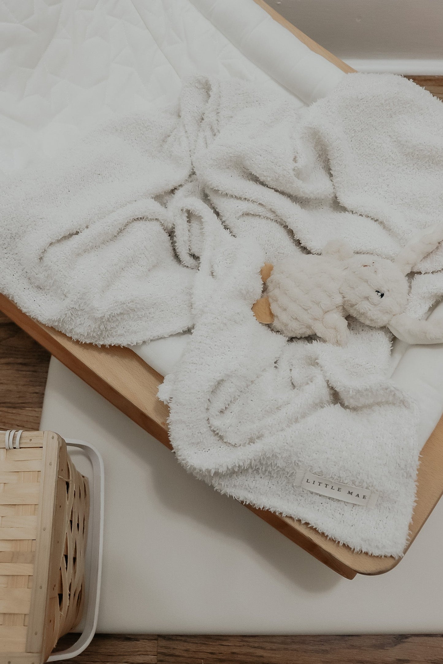 Creamy Plush Blanket For Baby Cozy Waffle Snuggles Little Mae & Co Everetts Place: Online Boutique