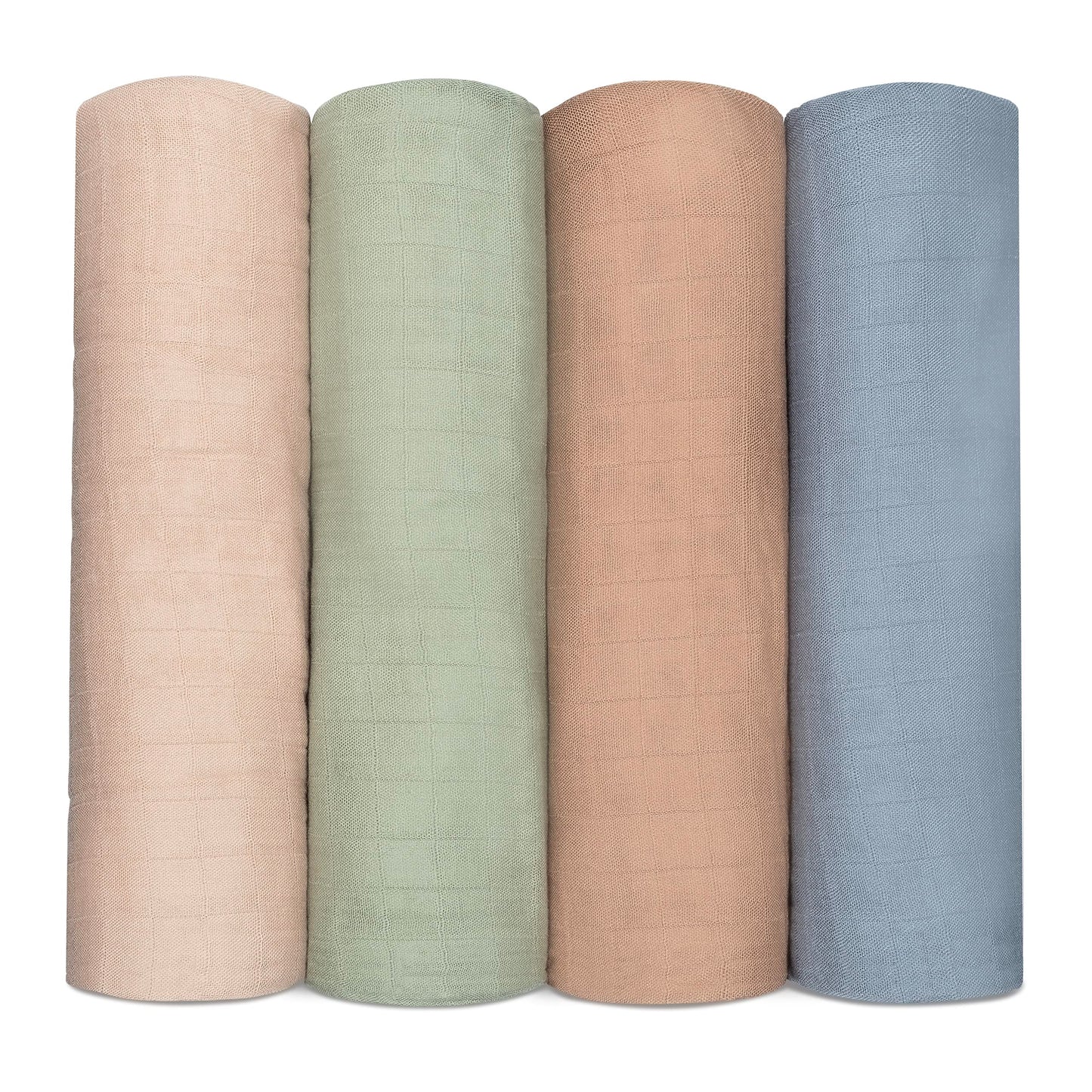 Muslin Swaddle Blankets 4 Pack Pacific Cedar Sage Blush Comfy Cubs Everetts Place: Online Boutique