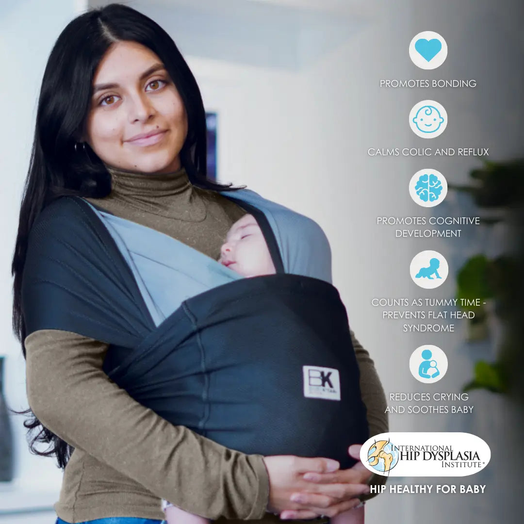 Baby K'tan Active Oasis Baby Carrier Black Grey Baby K'tan