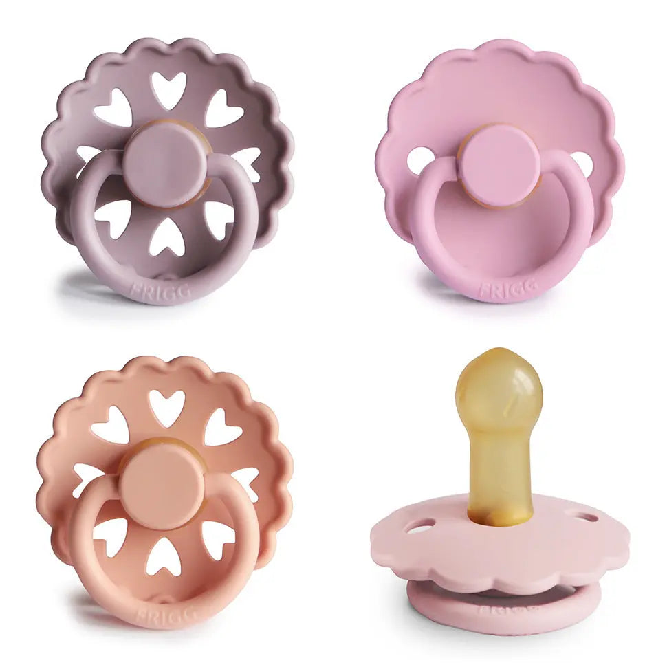 FRIGG Natural Rubber Pacifier 4 Pack for Baby Comfort and Safety Mushie