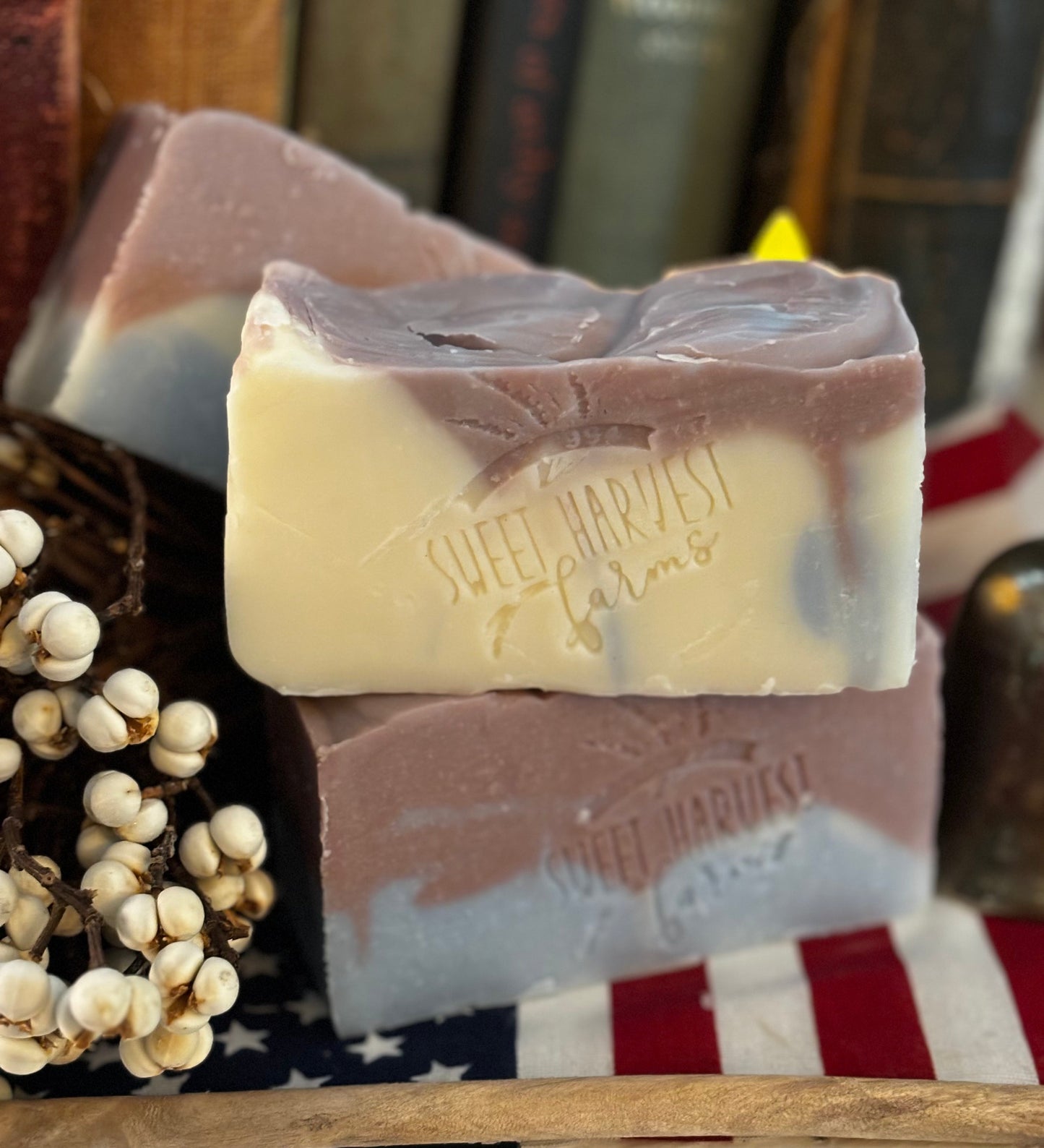 Americana Organic Handmade Soap By Sweet Harvest Farms 7 oz Sweet Harvest Farms Everetts Place: Online Boutique