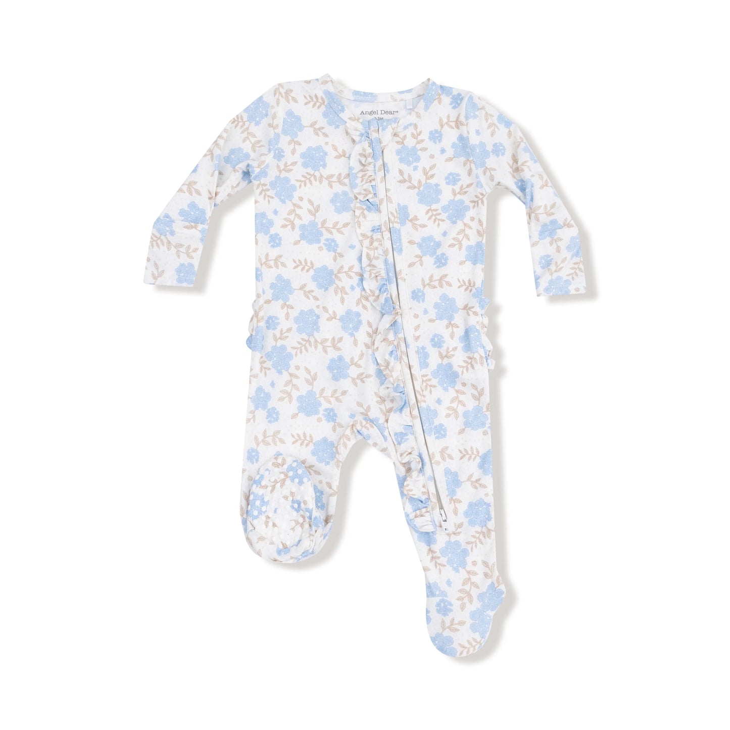 Angel Dear 2 Way Zipper Footie Ruffle Front Bamboo Viscose Angel Dear Everetts Place: Online Boutique