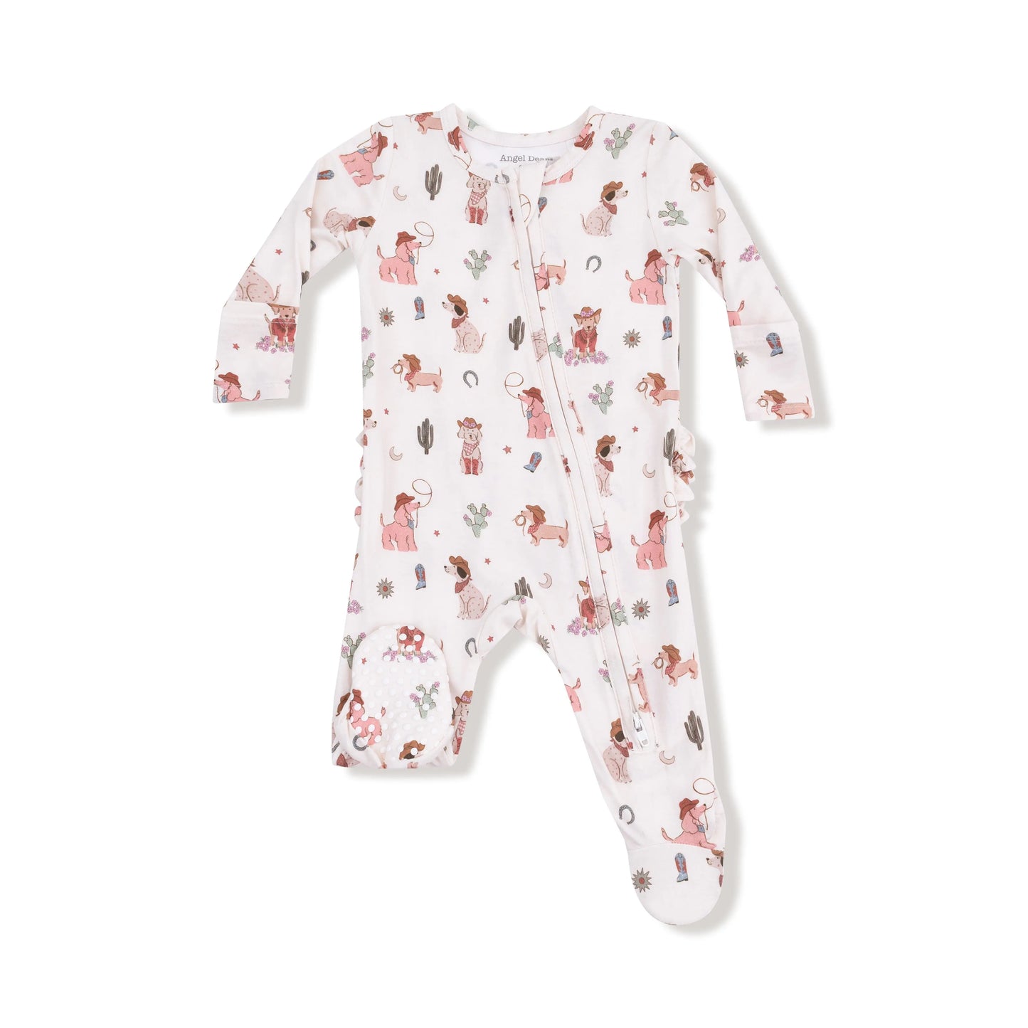 Angel Dear 2 Way Zipper Ruffle Back Footie Baby Sleepwear Angel Dear Everetts Place: Online Boutique
