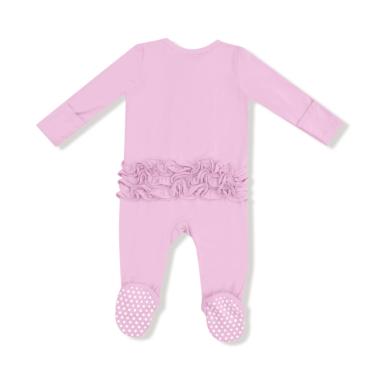 Angel Dear 2 Way Zipper Ruffle Back Footie Bamboo Fabric Angel Dear Everetts Place: Online Boutique