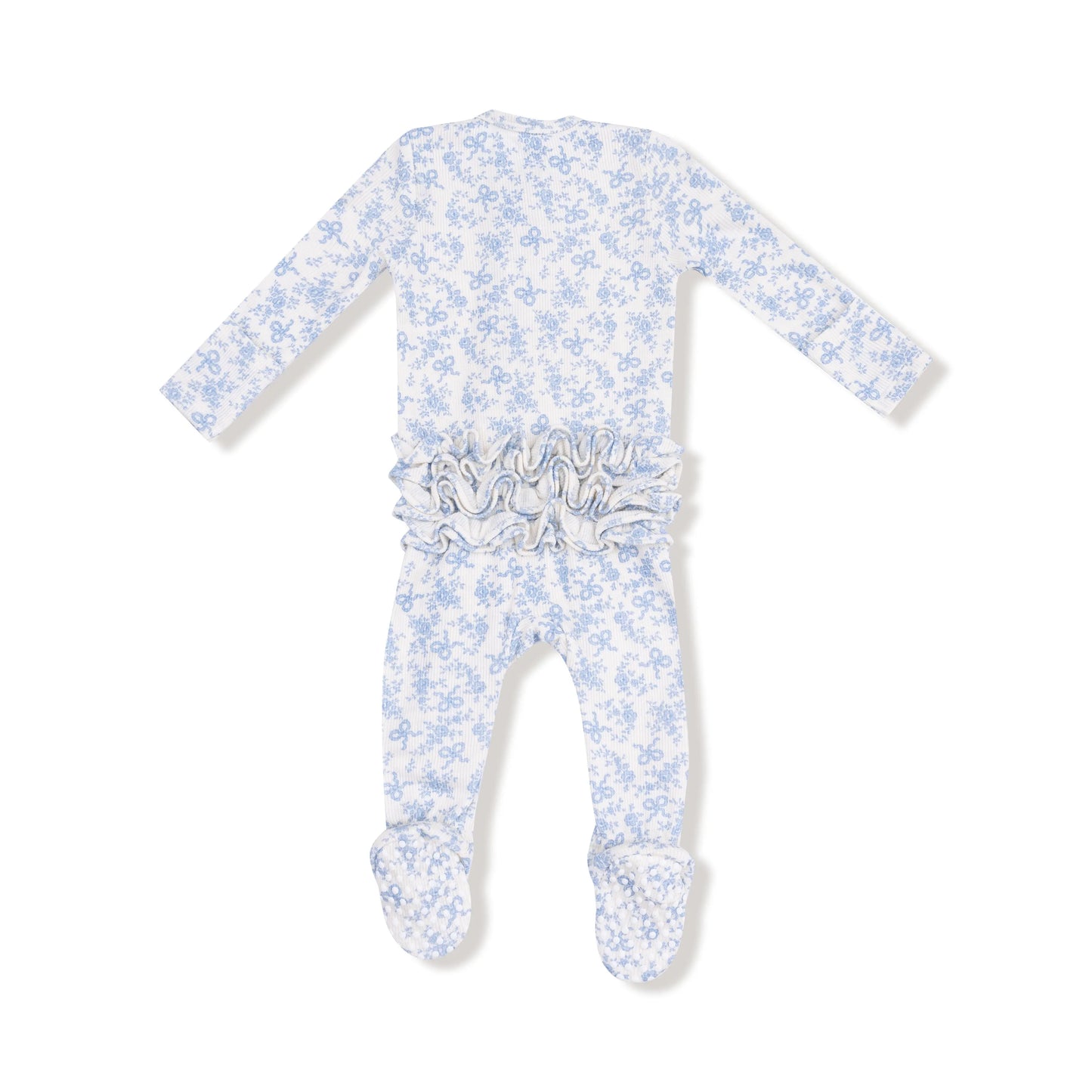 Angel Dear 2 Way Zipper Ruffle Back Footie Cozy Ribbed Angel Dear Everetts Place: Online Boutique