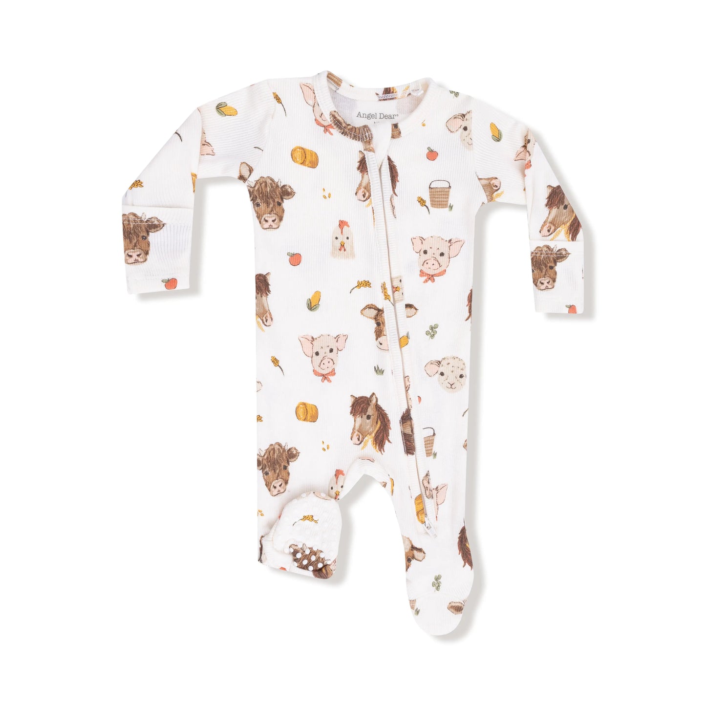 Angel Dear Baby 2 Way Zipper Footie Soft Ribbed Modal Angel Dear Everetts Place: Online Boutique