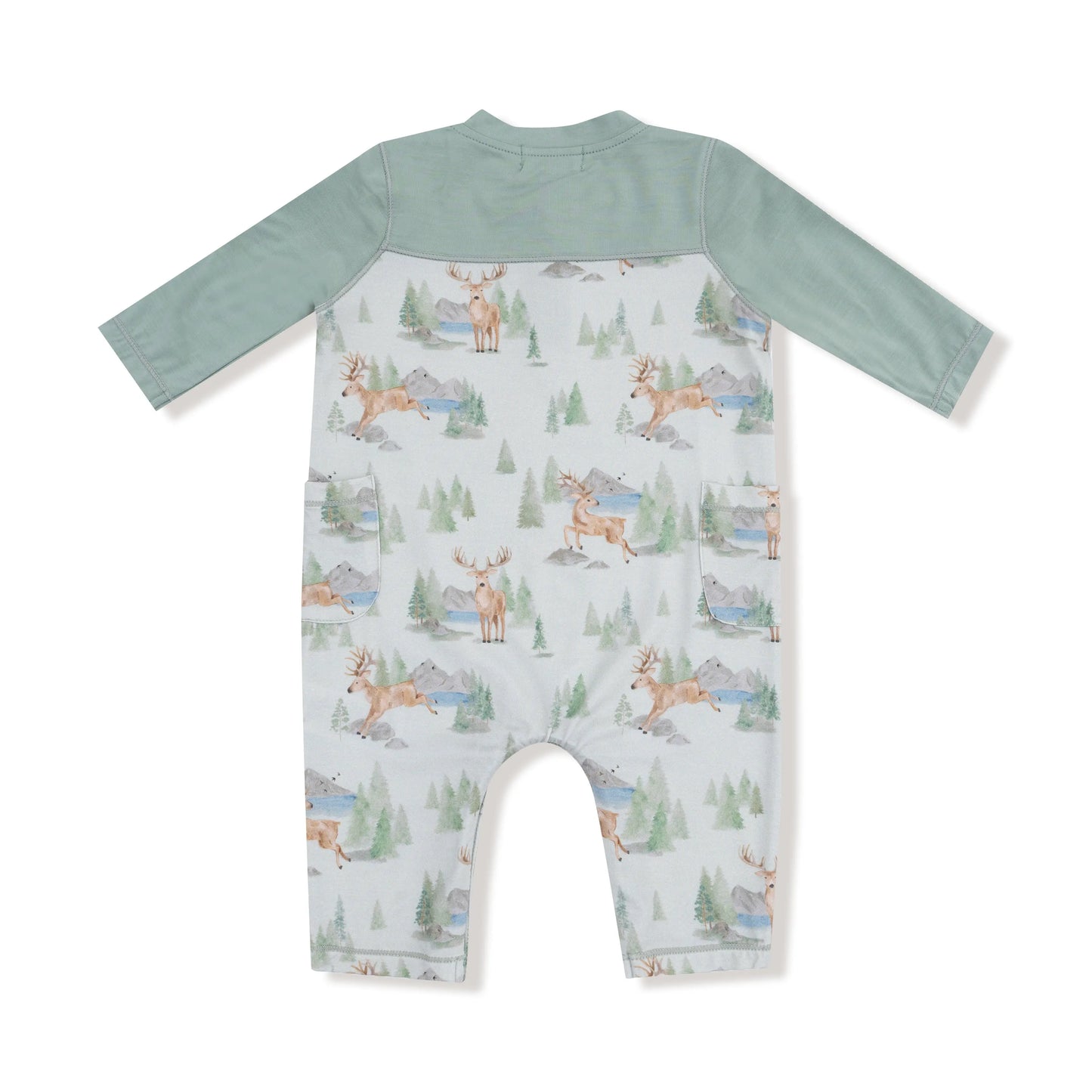 Angel Dear Baby Romper With Contrast Sleeves Bamboo Viscose Angel Dear Everetts Place: Online Boutique