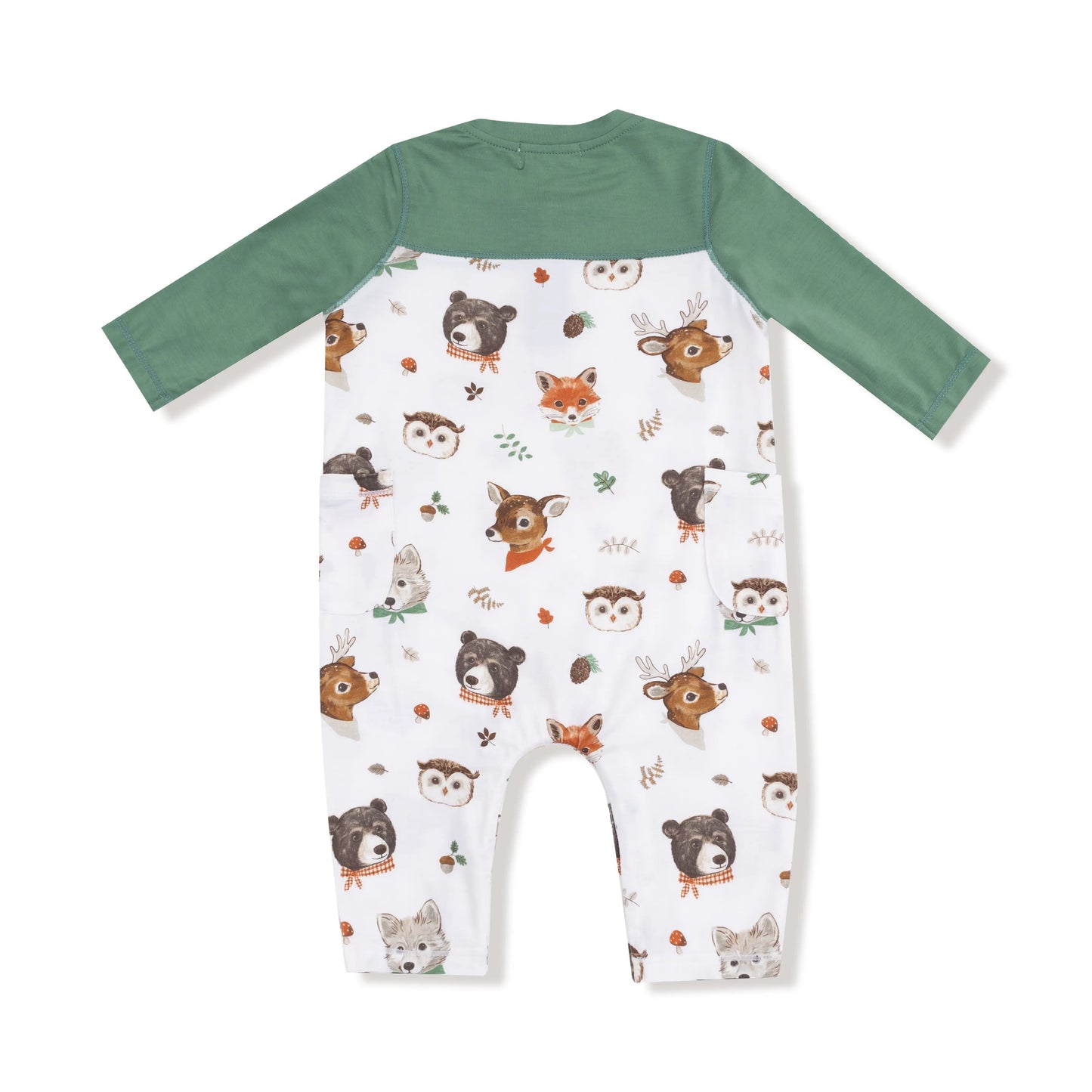 Angel Dear Baby Romper With Contrast Sleeves Bamboo Viscose Angel Dear Everetts Place: Online Boutique