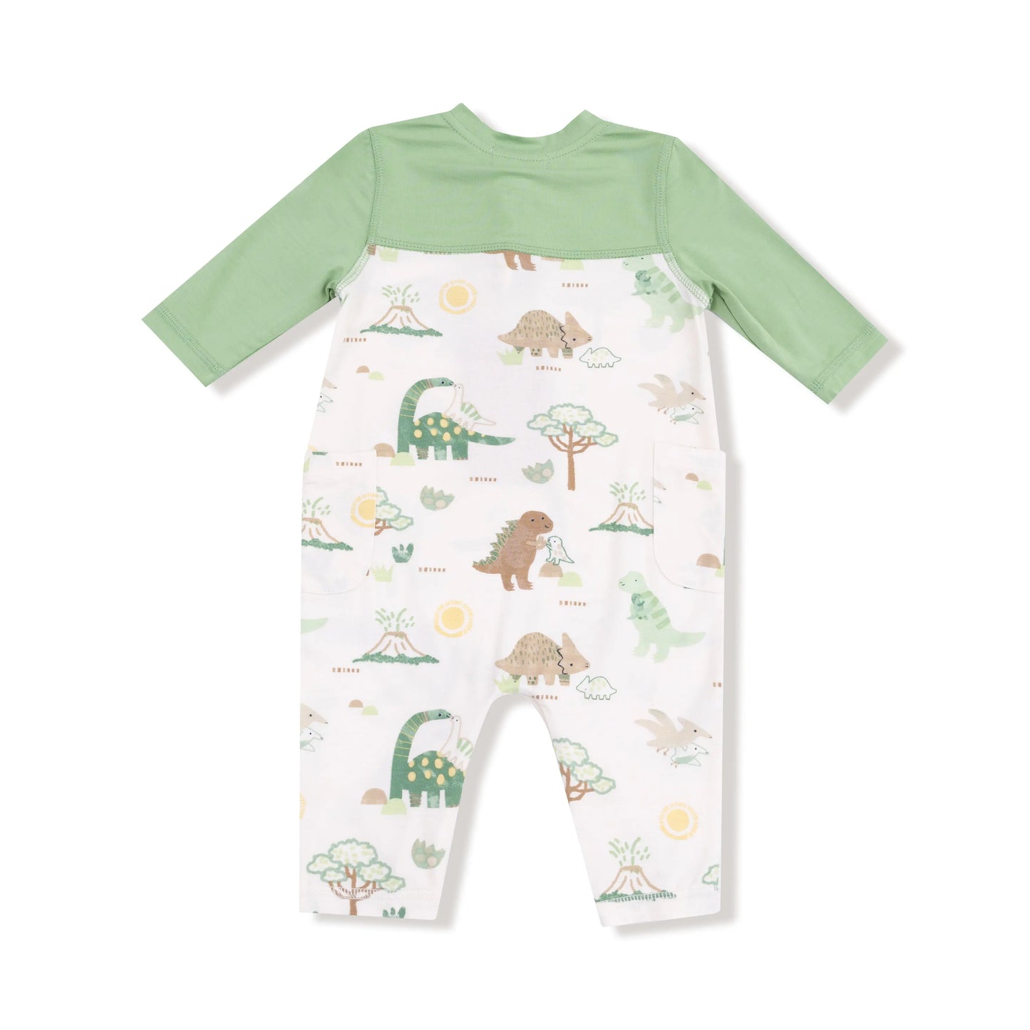 Angel Dear Baby Romper With Contrast Sleeves Bamboo Viscose Angel Dear Everetts Place: Online Boutique