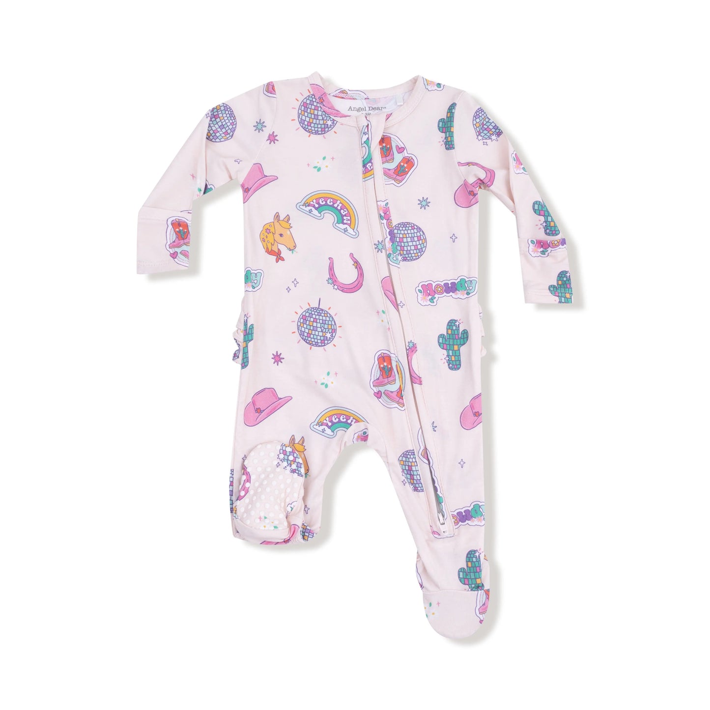 Angel Dear Bamboo Footie With Two Way Zipper Ruffle Back Angel Dear Everetts Place: Online Boutique