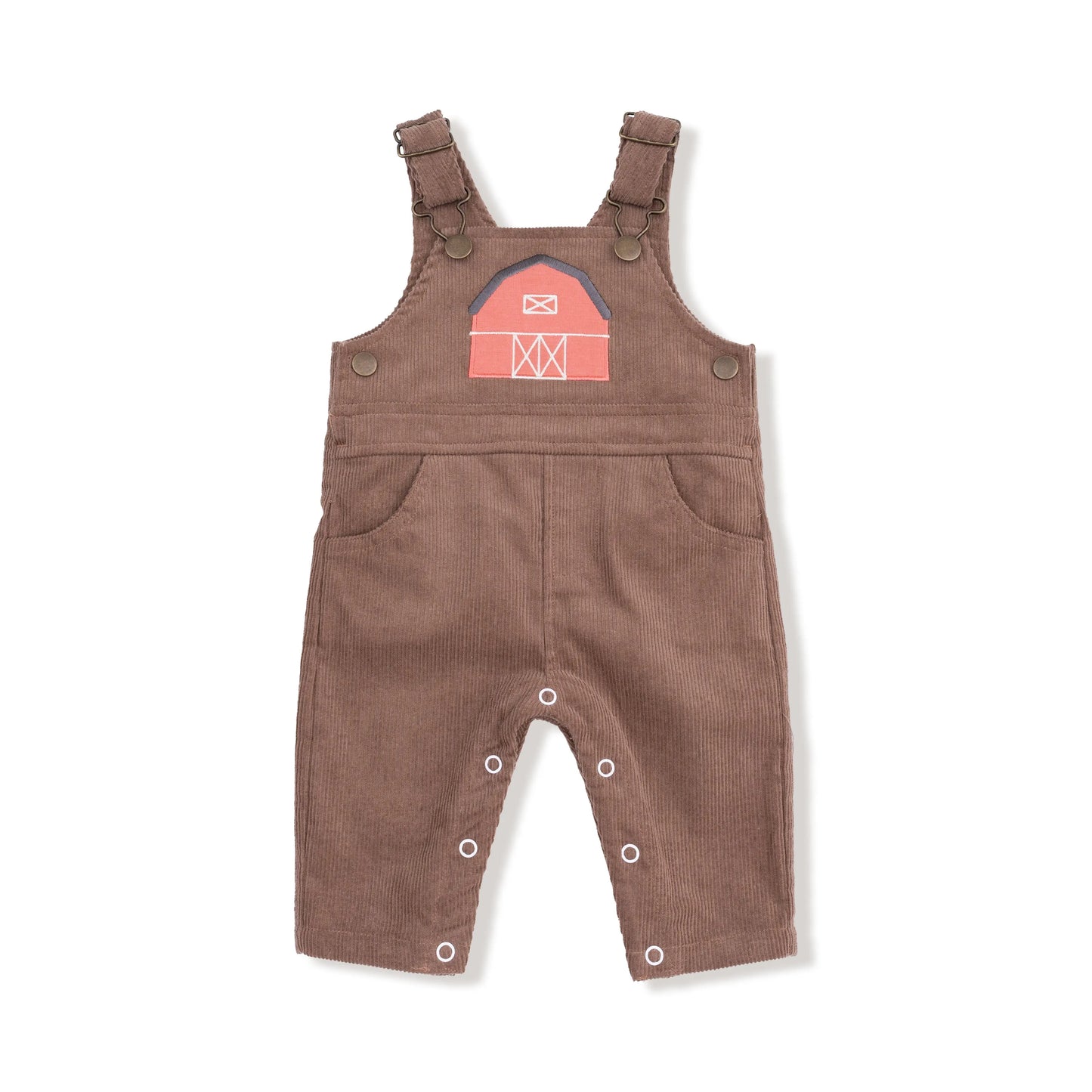 Angel Dear Chocolate Malt Classic Overall With Red Barn Angel Dear Everetts Place: Online Boutique