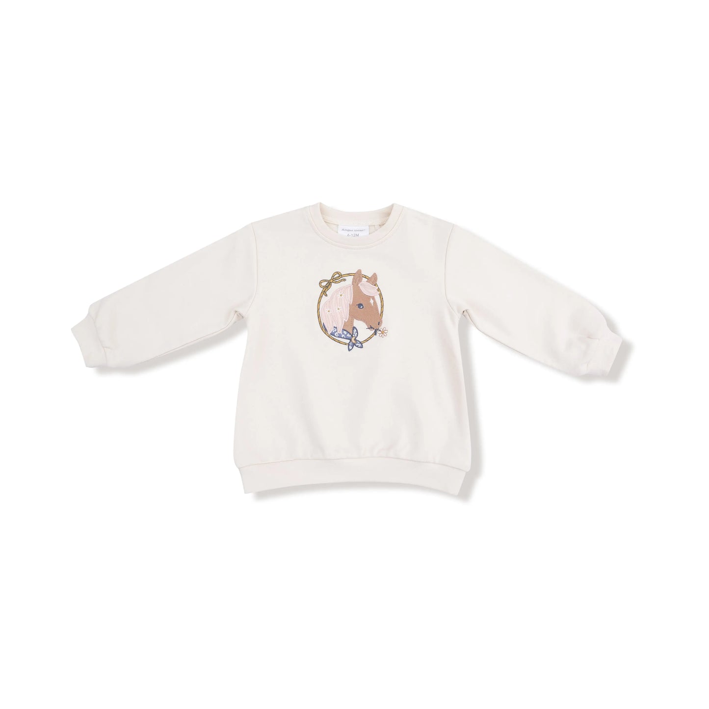 Angel Dear Cozy Oversized Sweatshirt With Horse Applique Angel Dear Everetts Place: Online Boutique