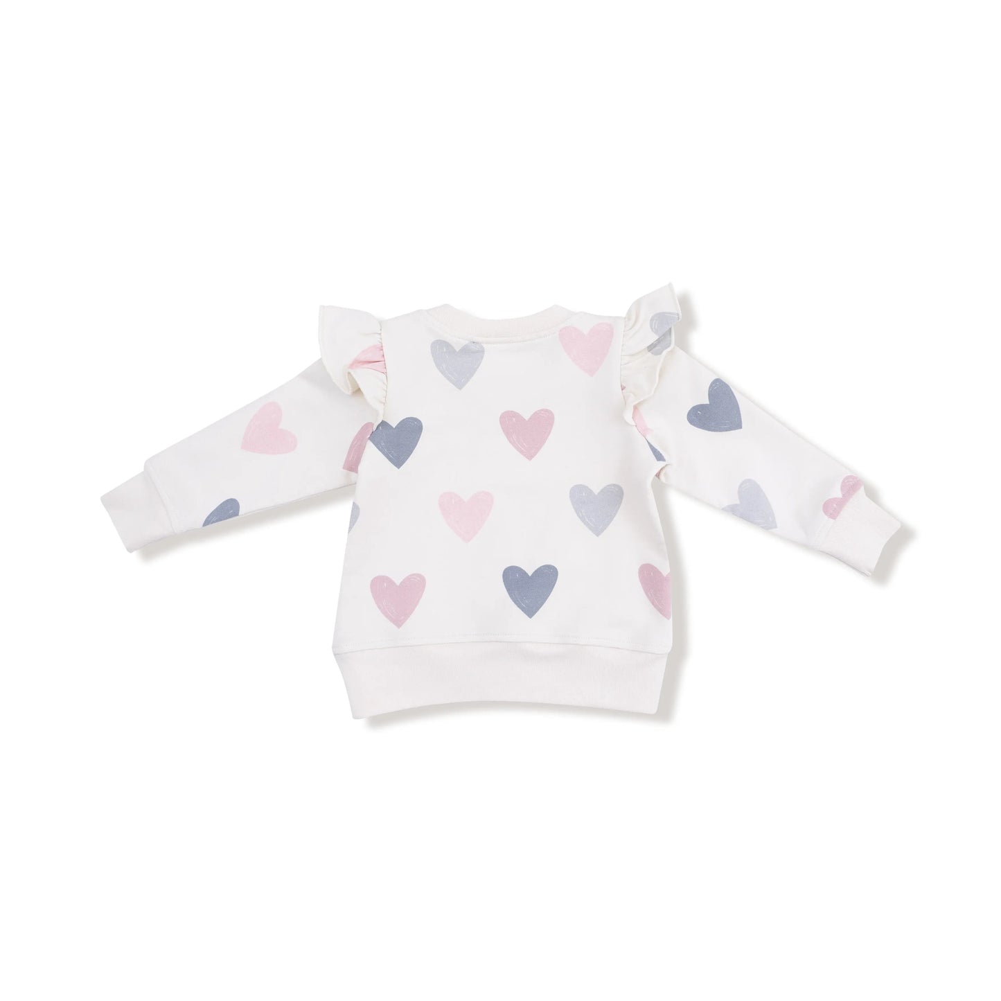 Angel Dear Hearts Ruffle Sweatshirt Cozy Winter Wear Angel Dear Everetts Place: Online Boutique